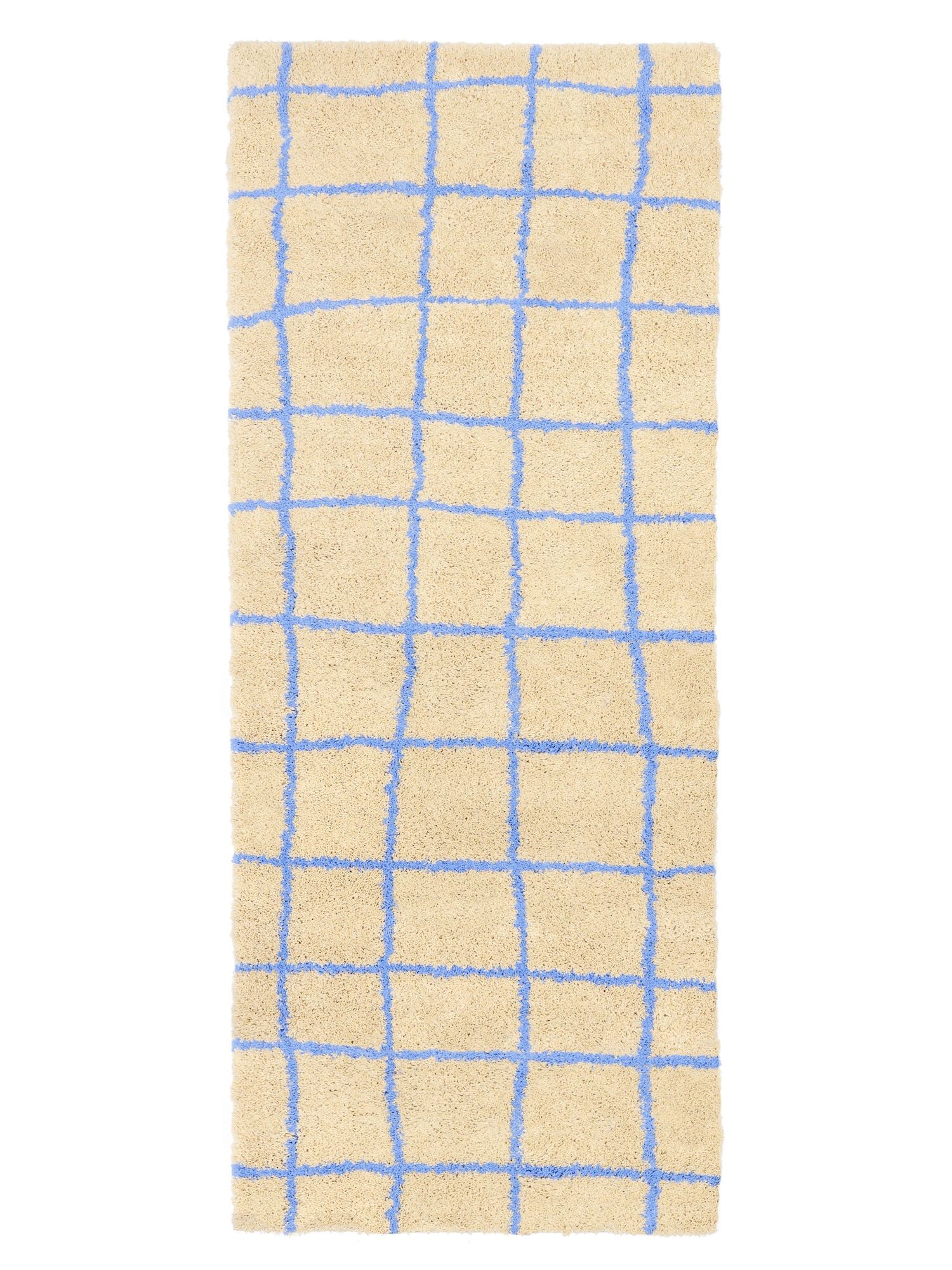 Grid Matta - Beige / Bl&aring; 80x200