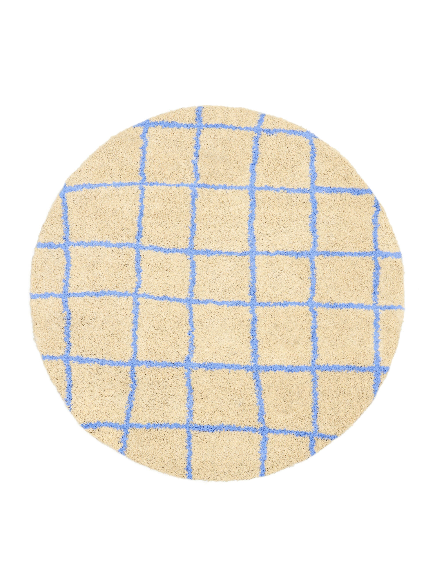 Grid Matta - Beige / Blå Ø 150
