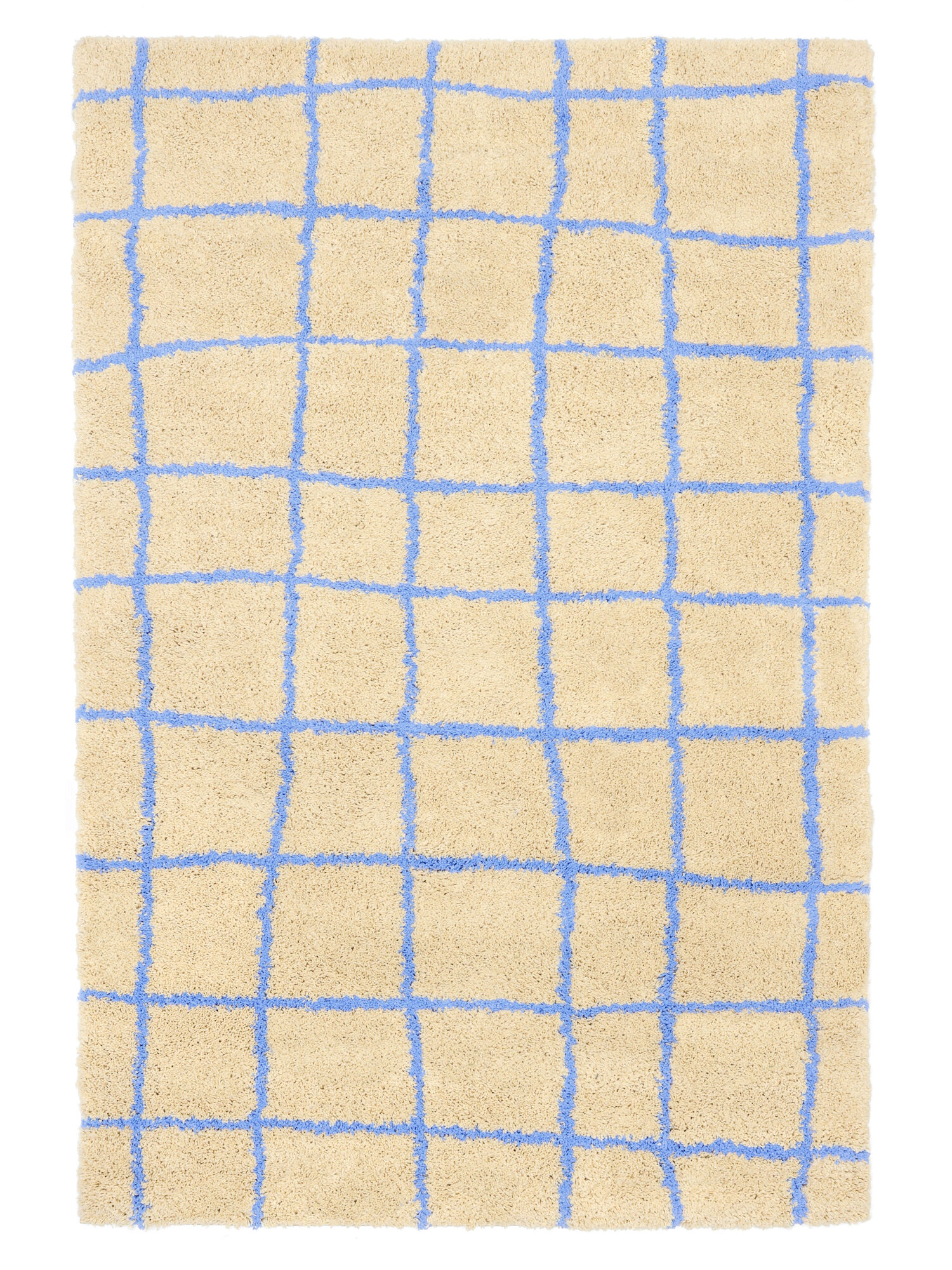 Grid Matta - Beige / Blå 160x230