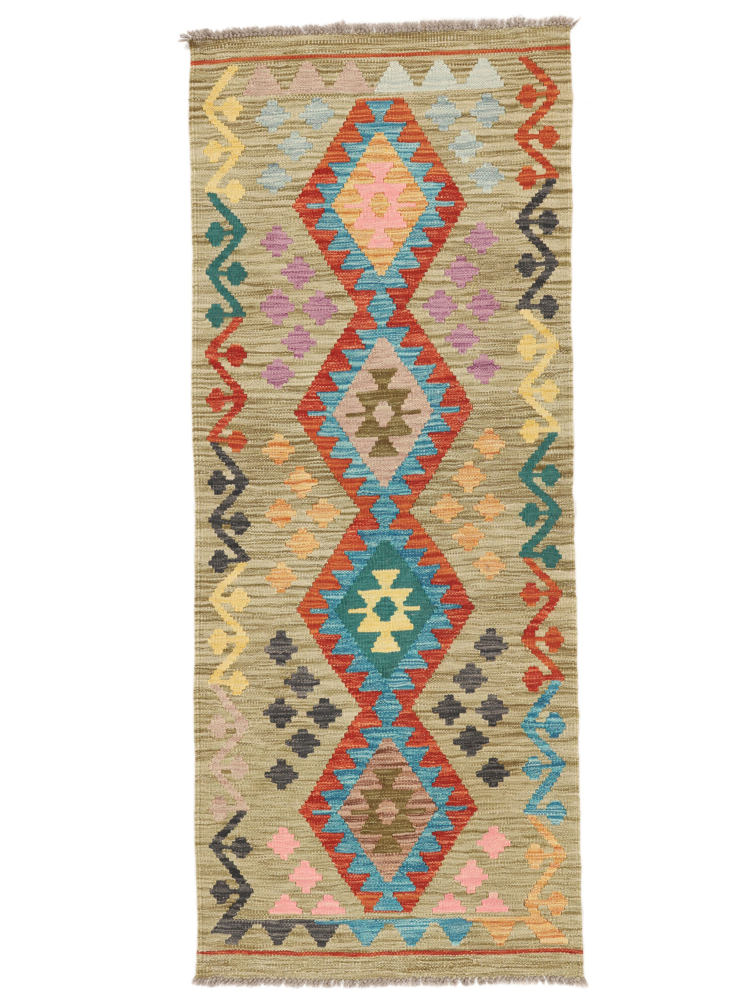 Kelim Afghan Old Stil Teppich 76×191