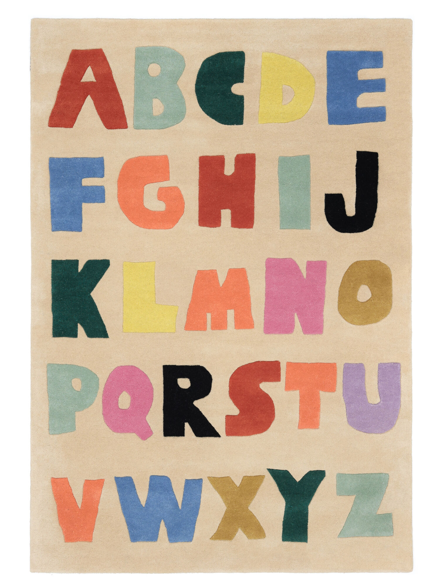 Alphabet Story Matta - Beige / Flerfärgad 160x230