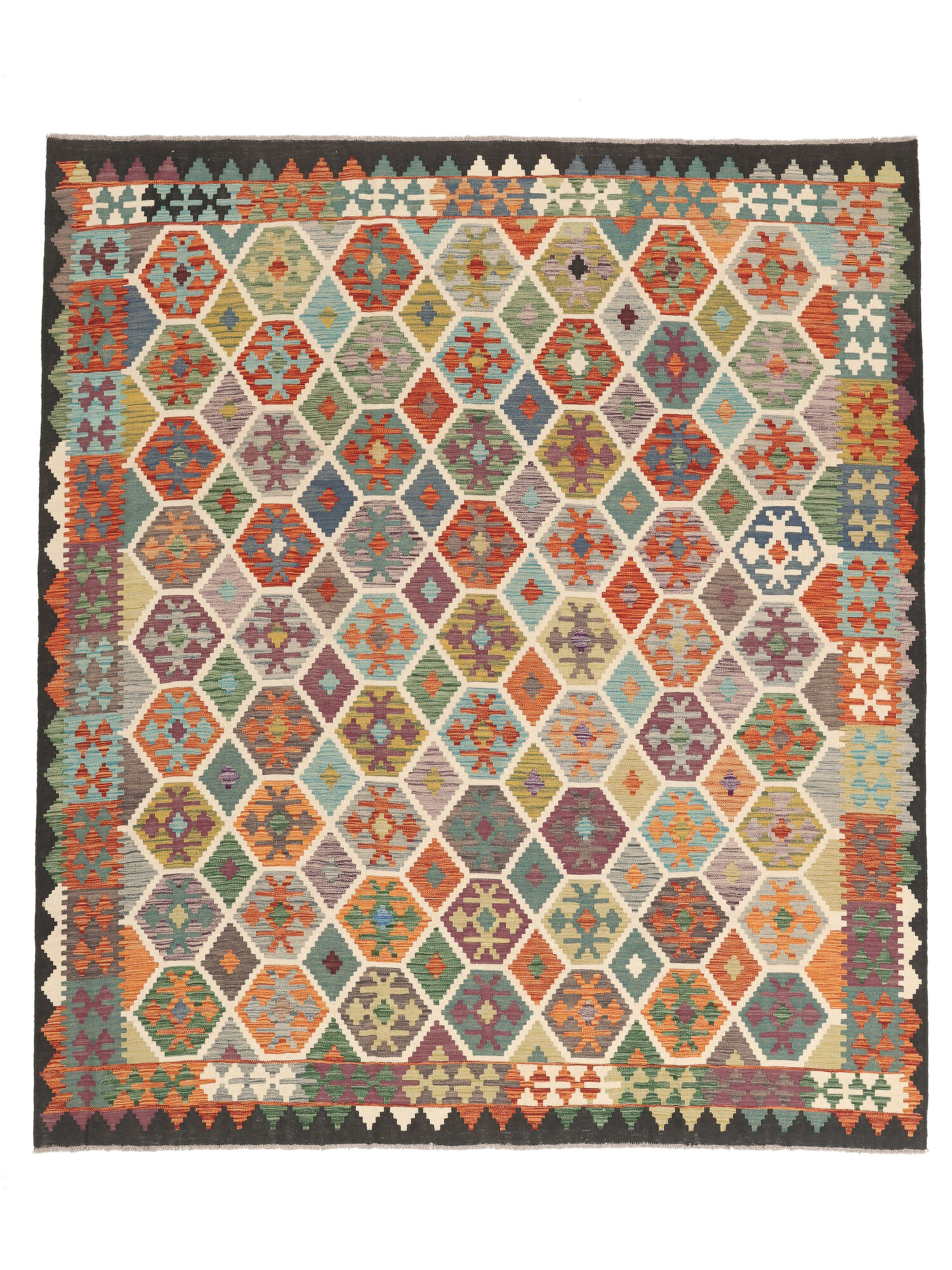 Kelim Afghan Old Stil Teppich 247×284