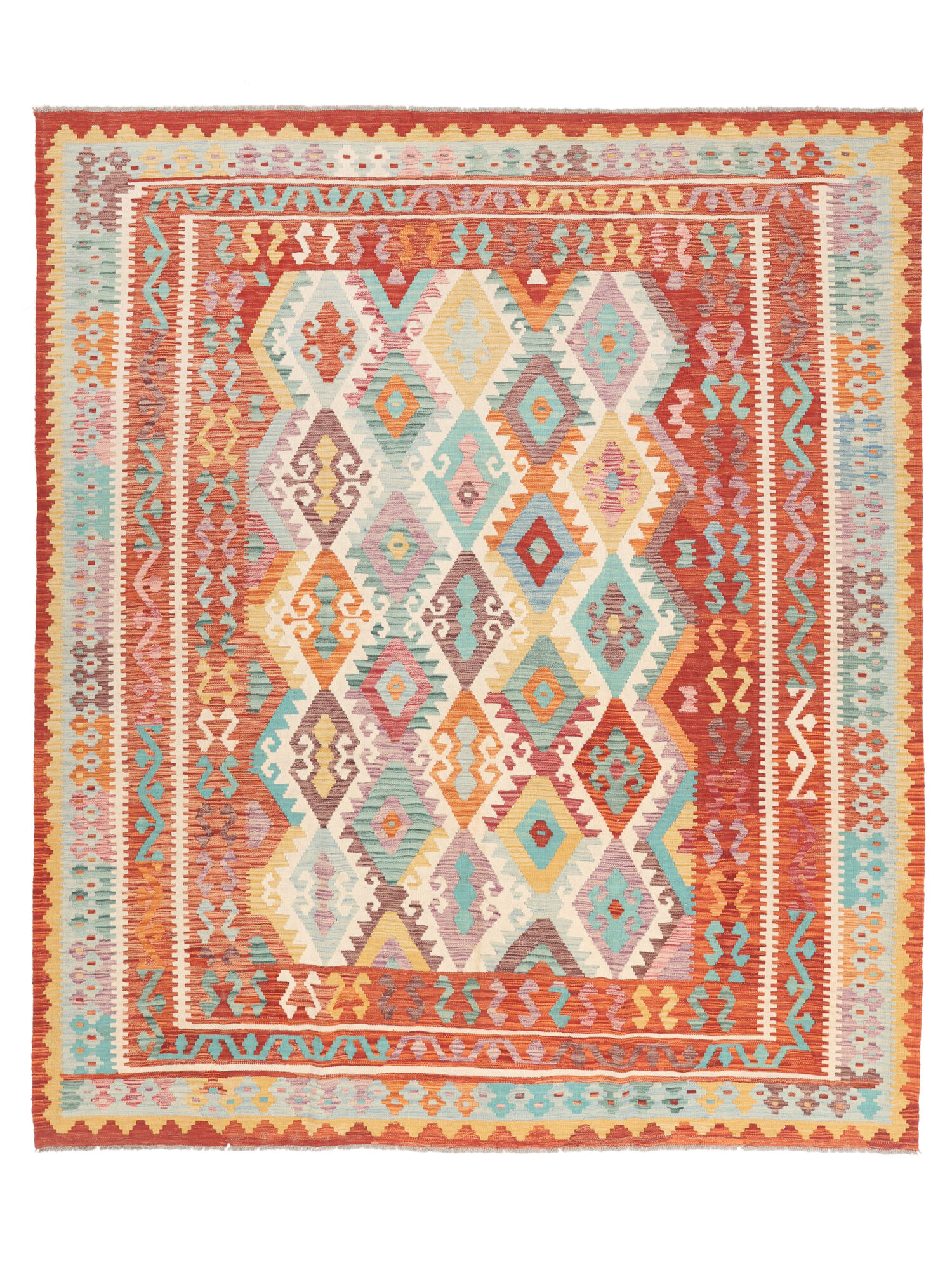 Kelim Afghan Old Stil Teppich 252×297