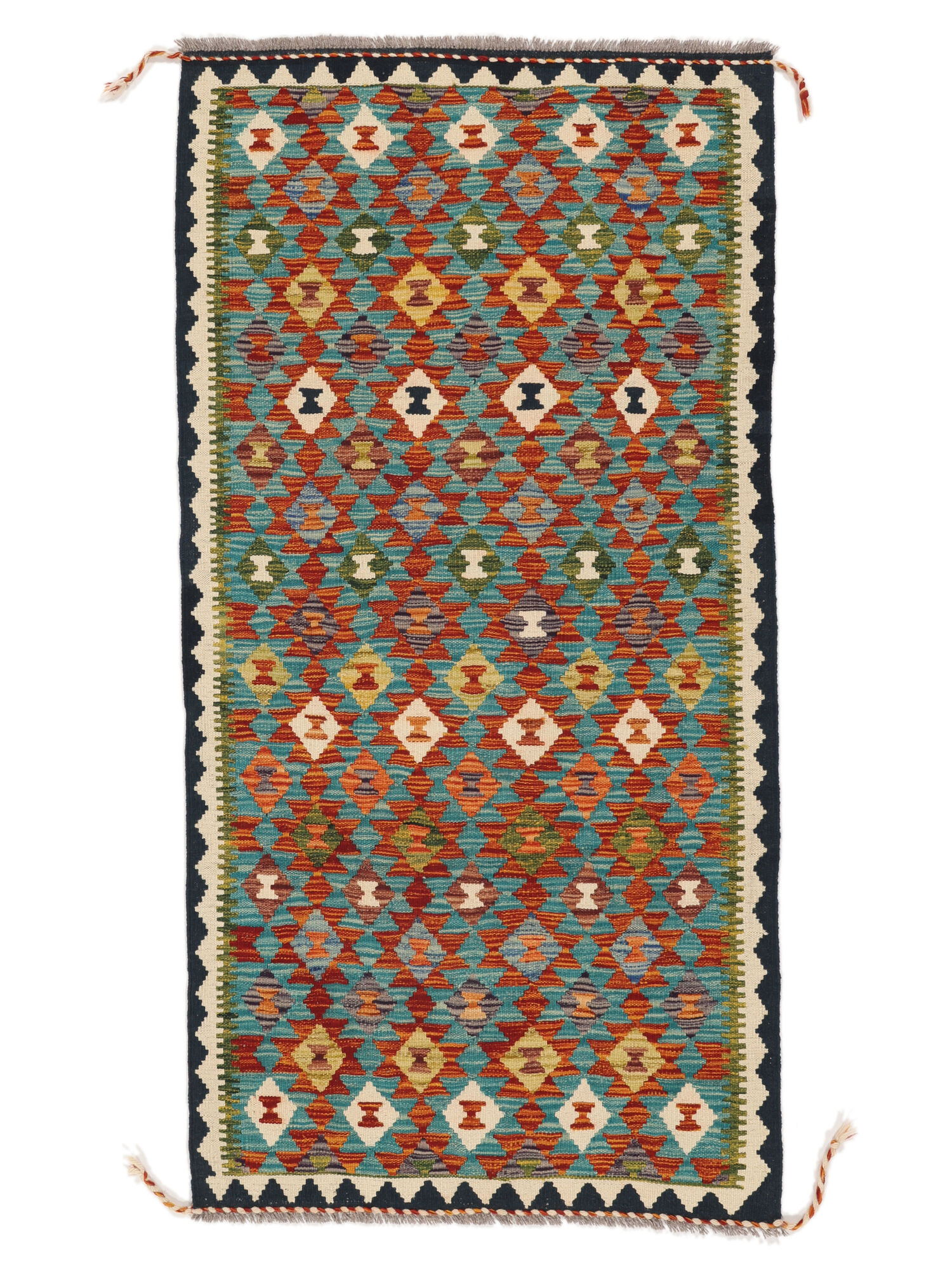 Kelim Afghan Old Stil Teppich 99×196