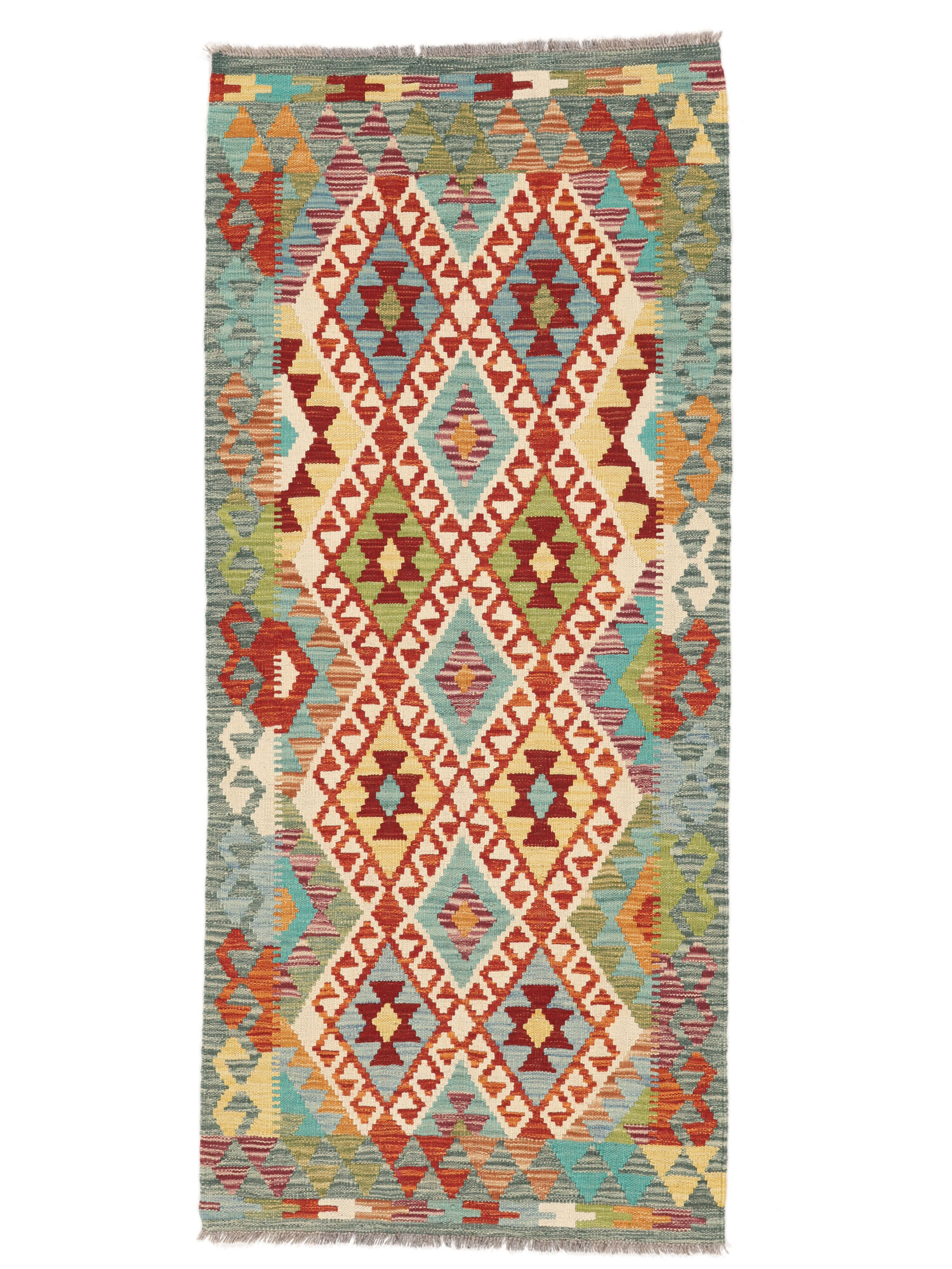 Kelim Afghan Old Stil Teppich 82×189