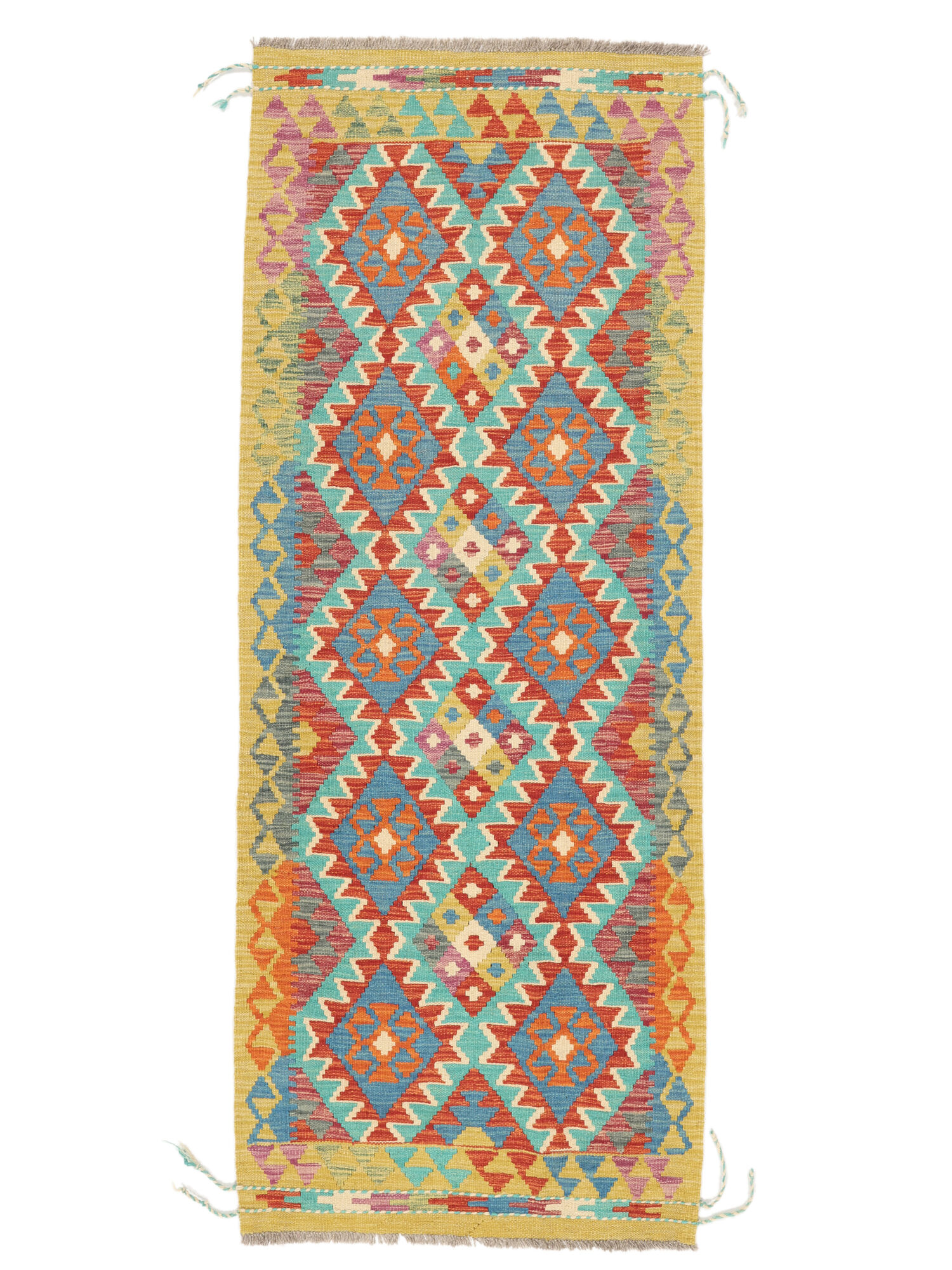 Kelim Afghan Old Stil Teppich 82×209