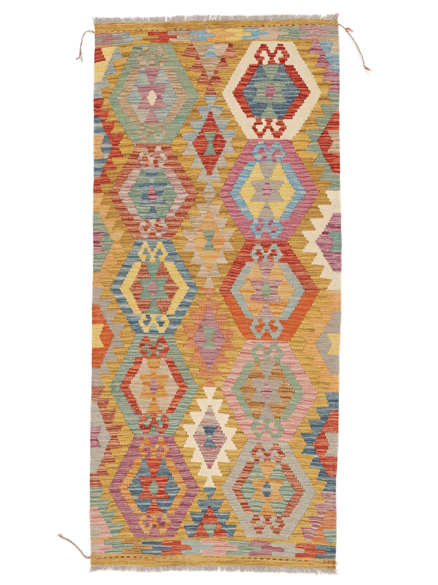 Kelim Afghan Old Stil Teppich 88×193