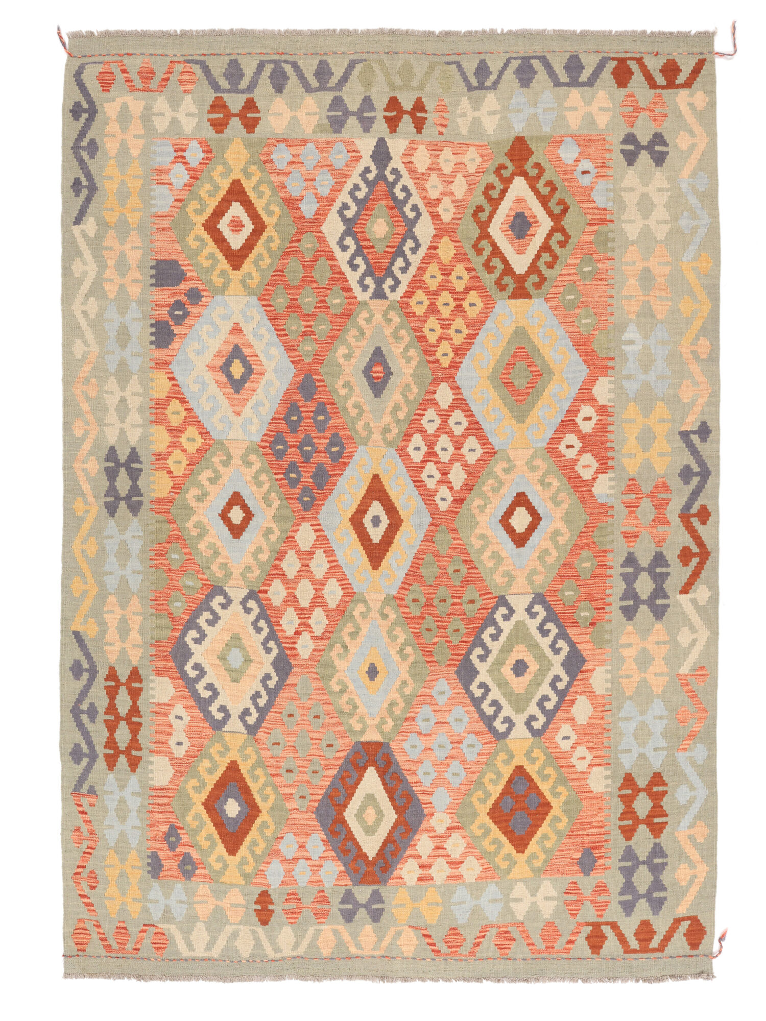 Kelim Afghan Old Stil Teppich 181×251