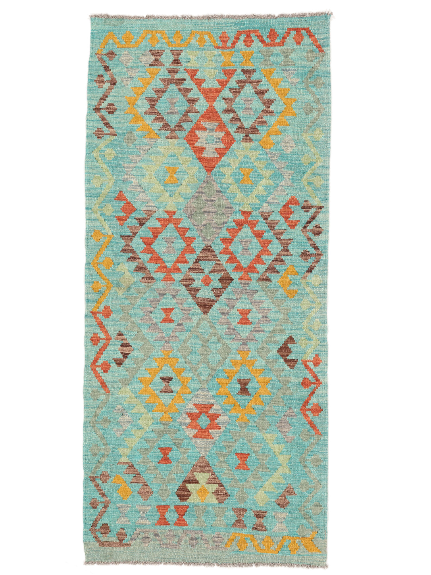Kelim Afghan Old Stil Teppich 87×197