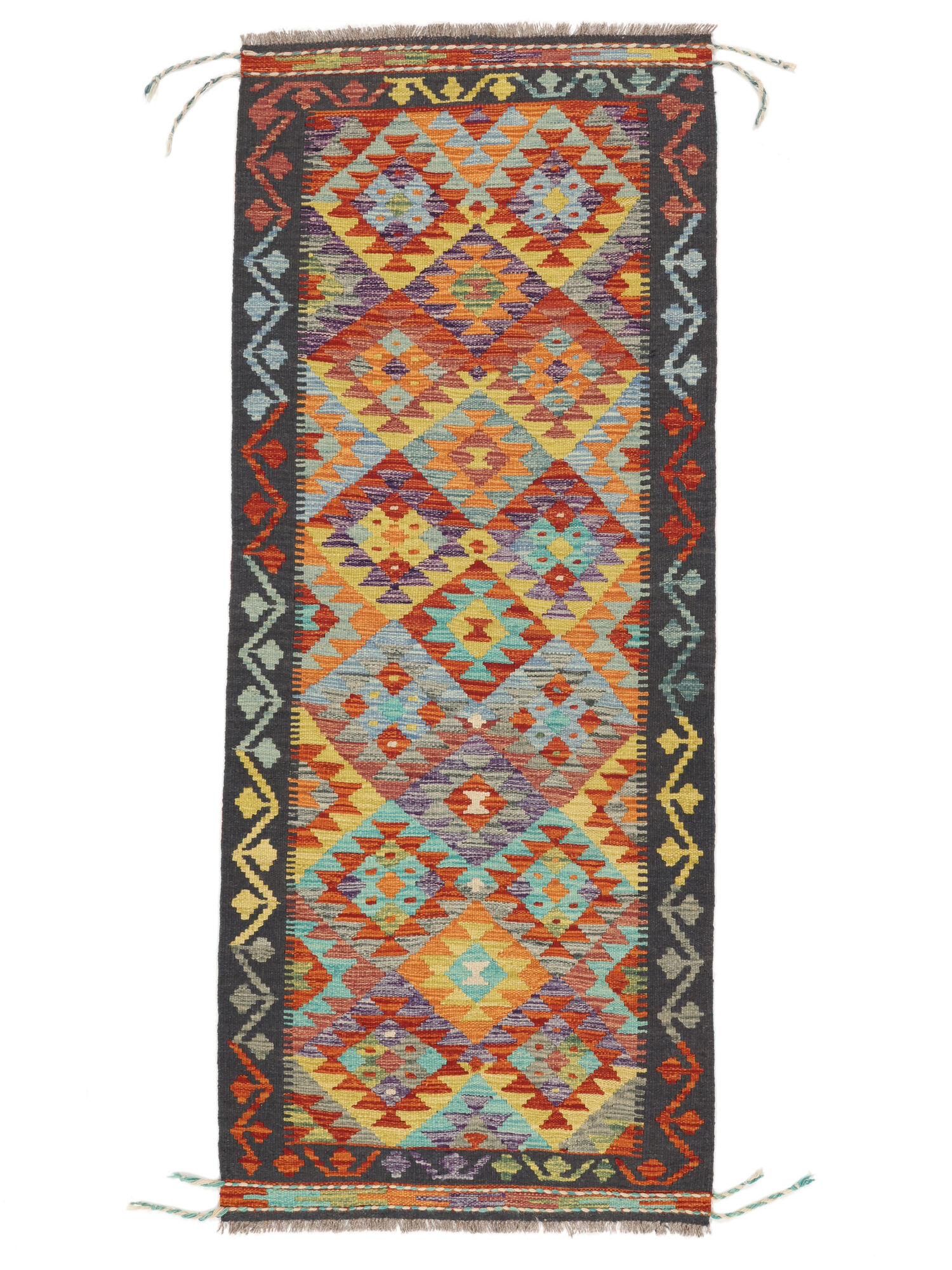 Kelim Afghan Old Stil Teppich 80×196