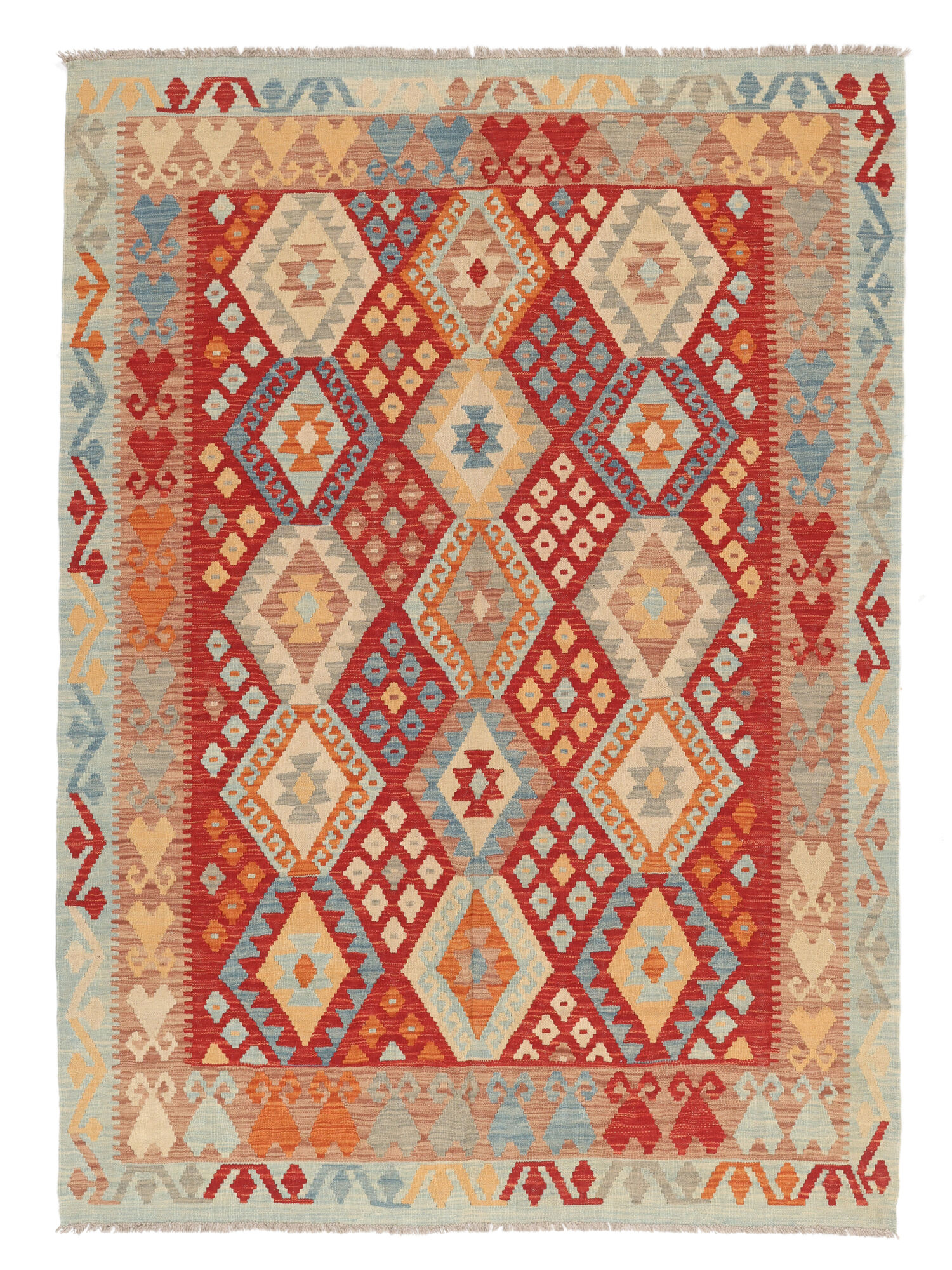 Kelim Afghan Old Stil Teppich 177×243