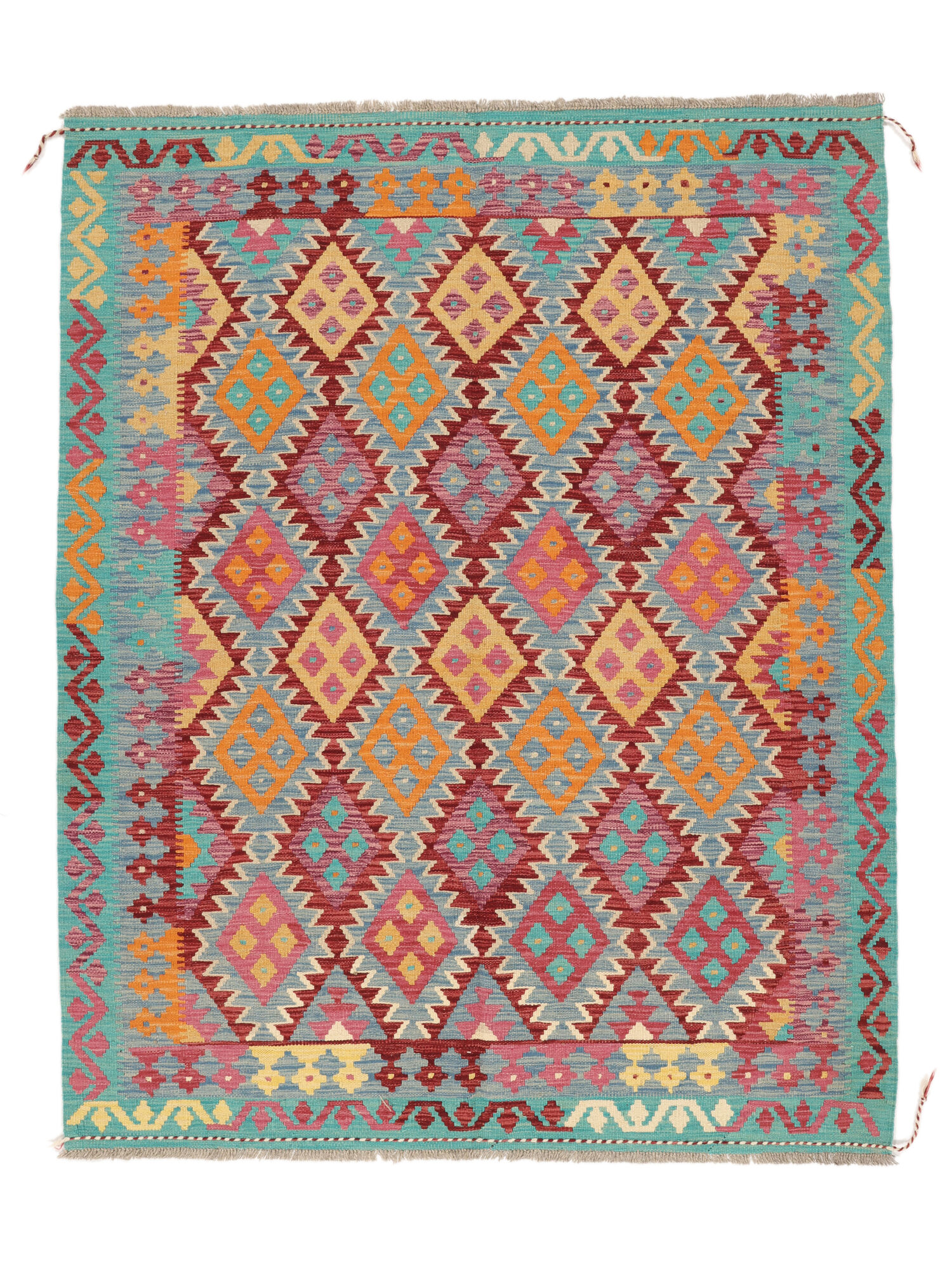 Kelim Afghan Old Stil Teppich 156×194