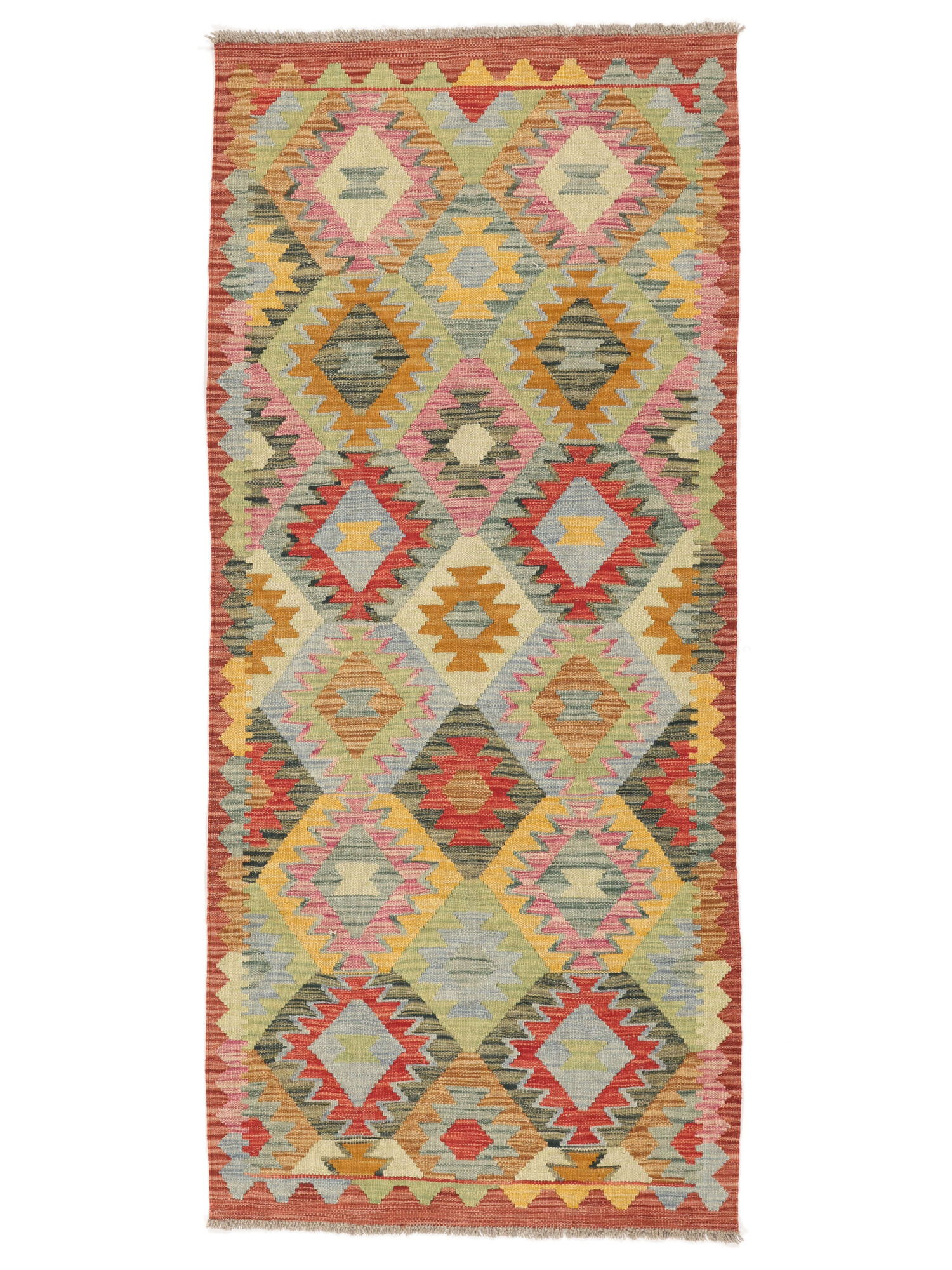 Kelim Afghan Old Stil Teppich 89×201