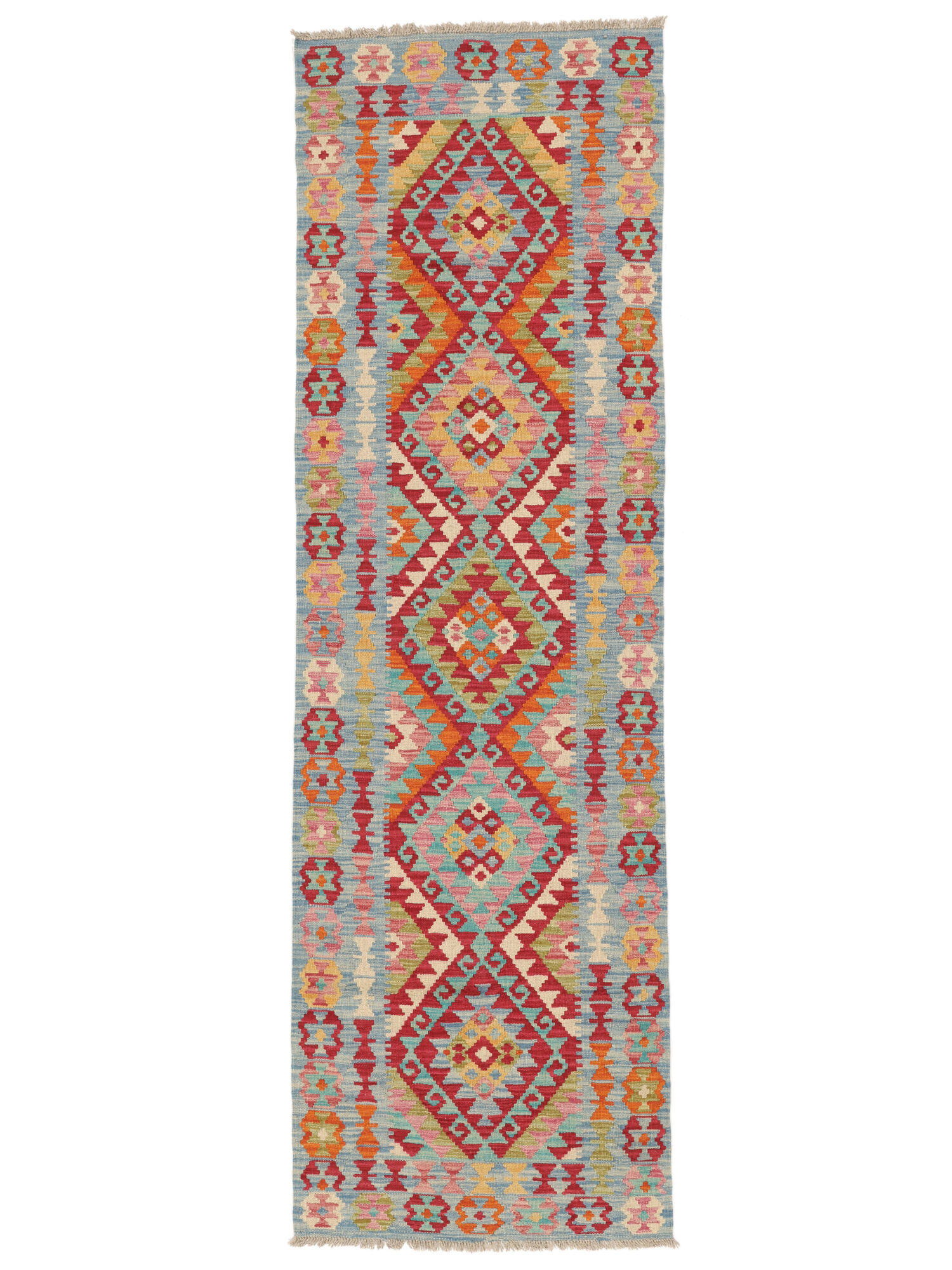 Kelim Afghan Old Stil Teppich 77×250