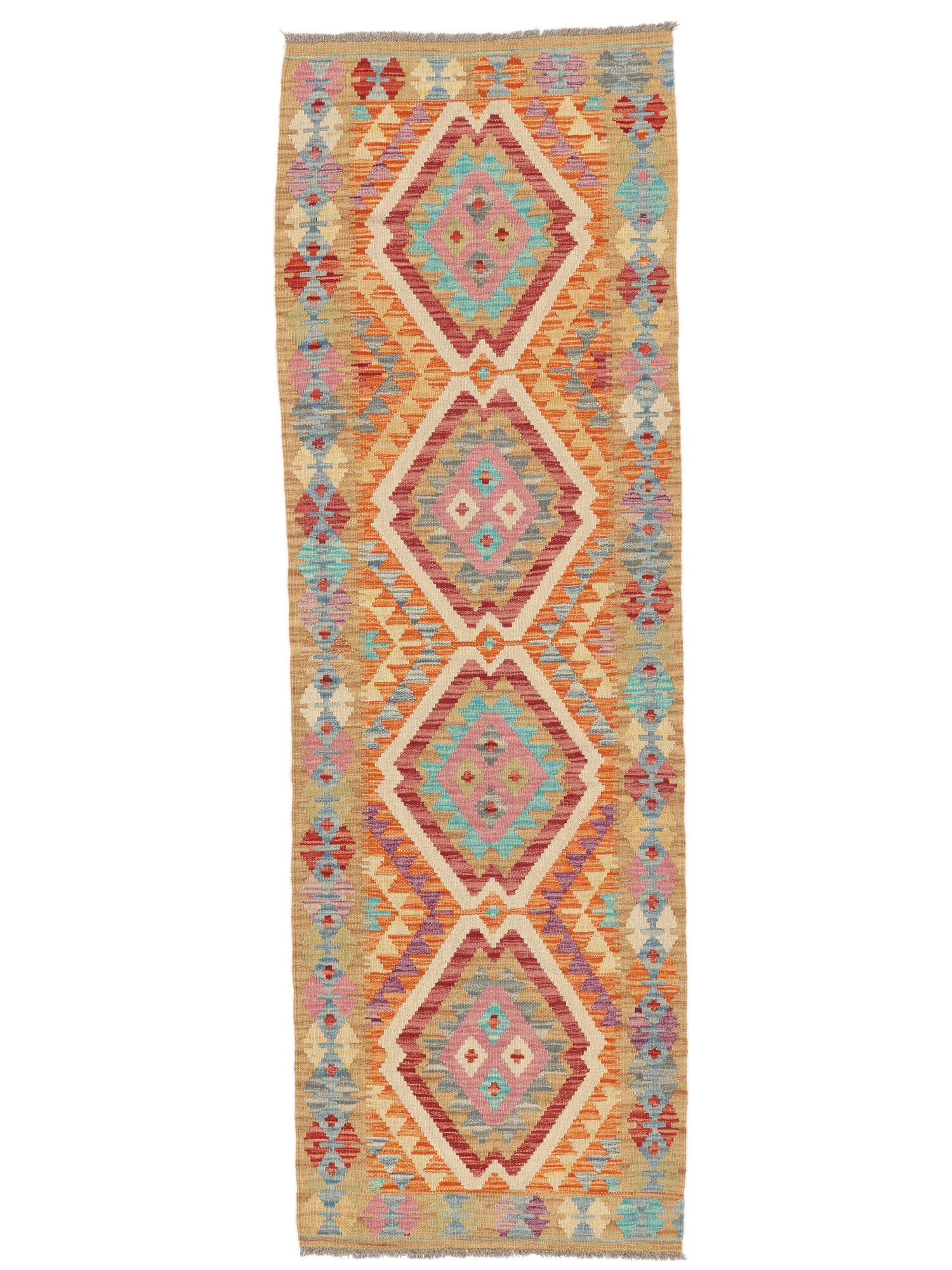 Kelim Afghan Old Stil Teppich 76×234