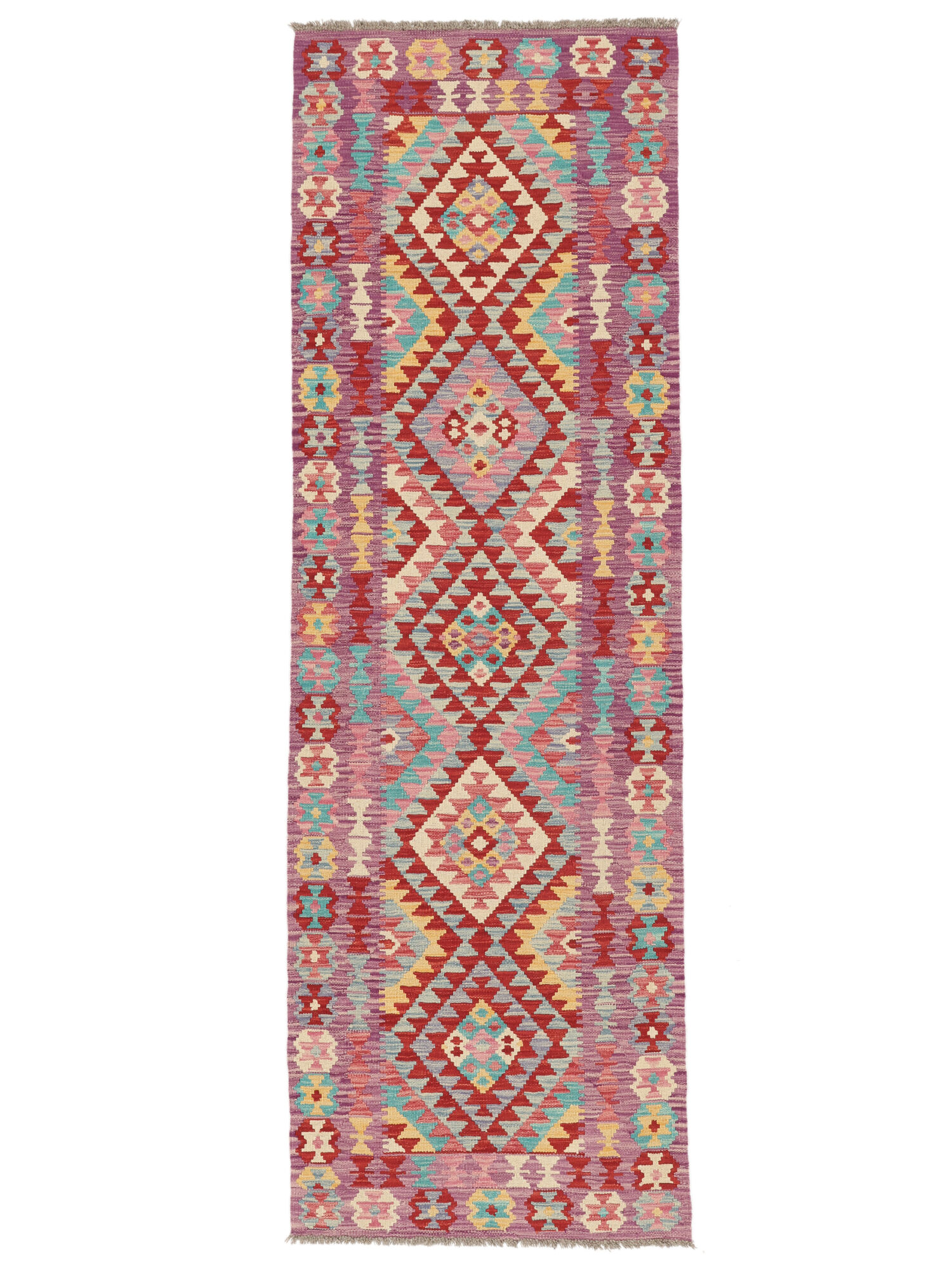 Kelim Afghan Old Stil Teppich 83×253