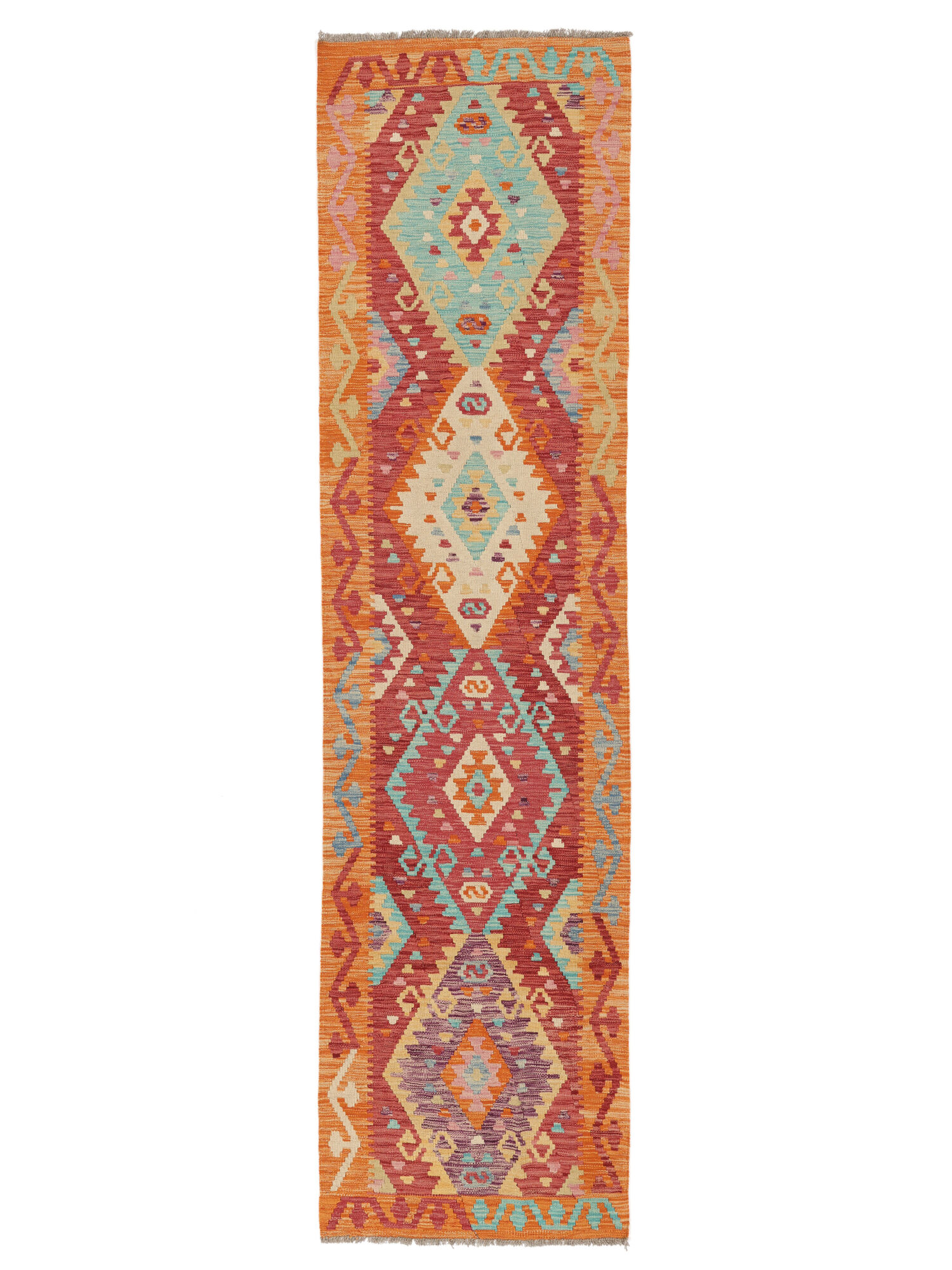 Kelim Afghan Old Stil Teppich 76×295