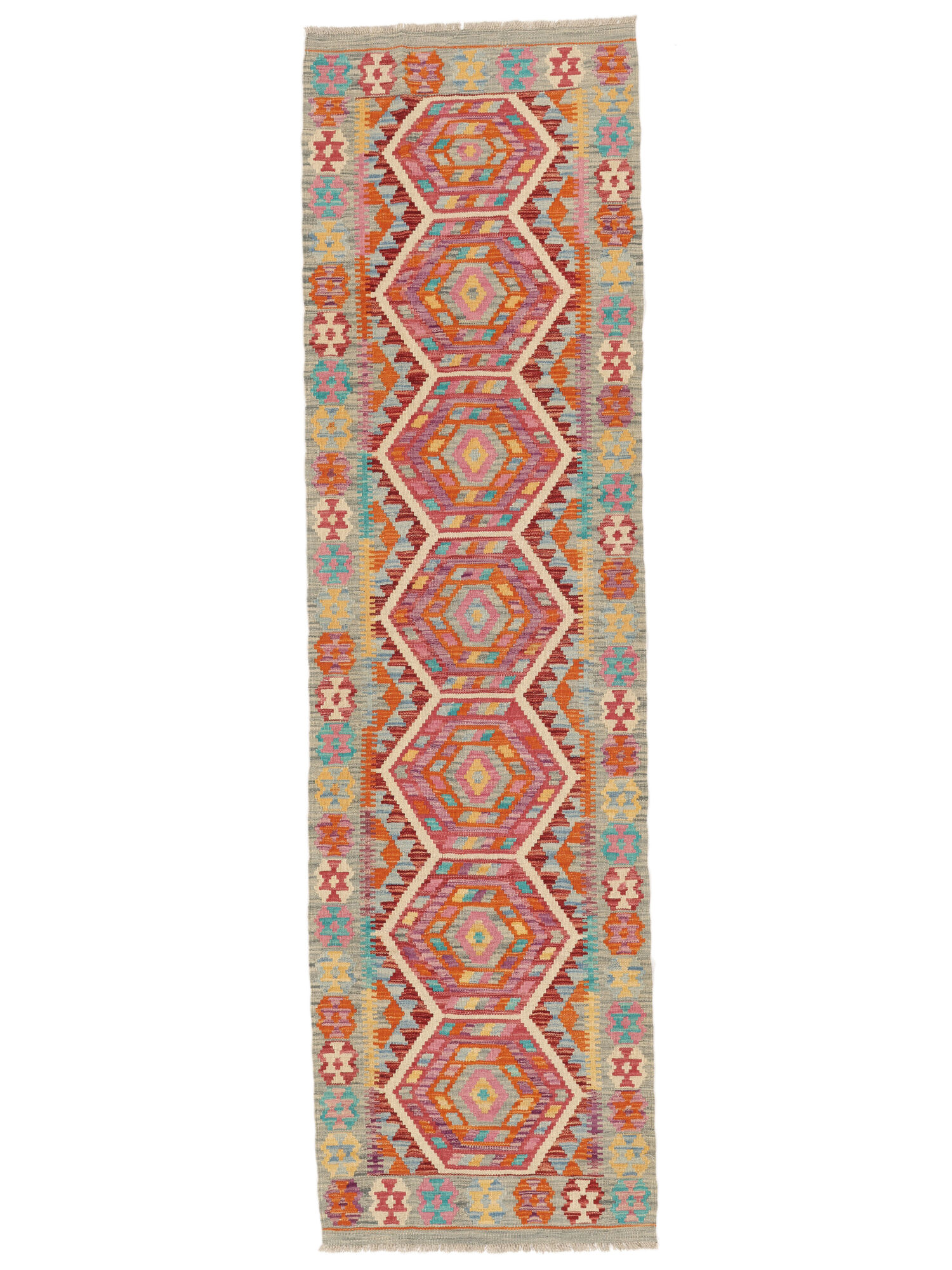 Kelim Afghan Old Stil Teppich 79×280