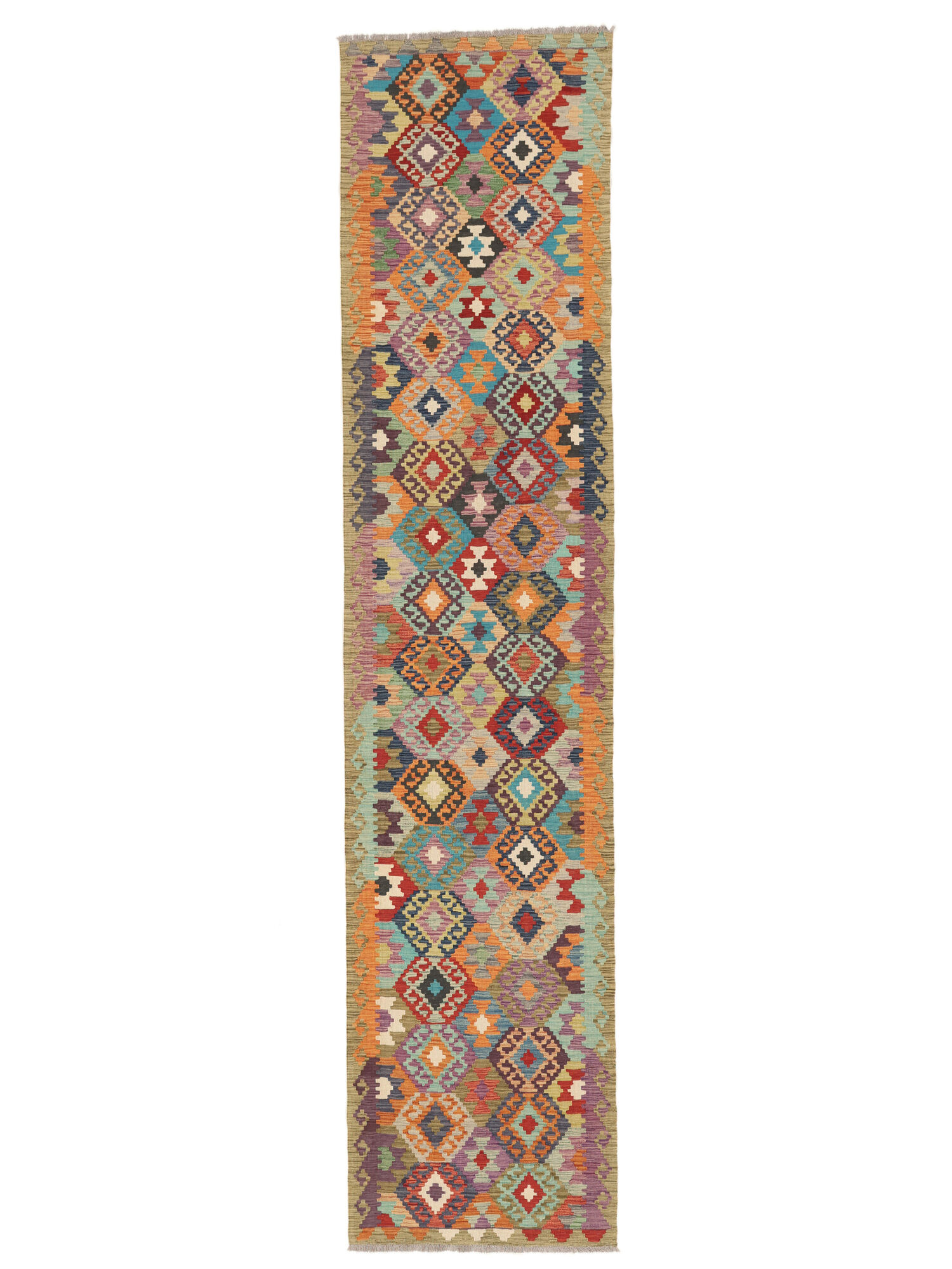 Kelim Afghan Old Stil Teppich 86×393