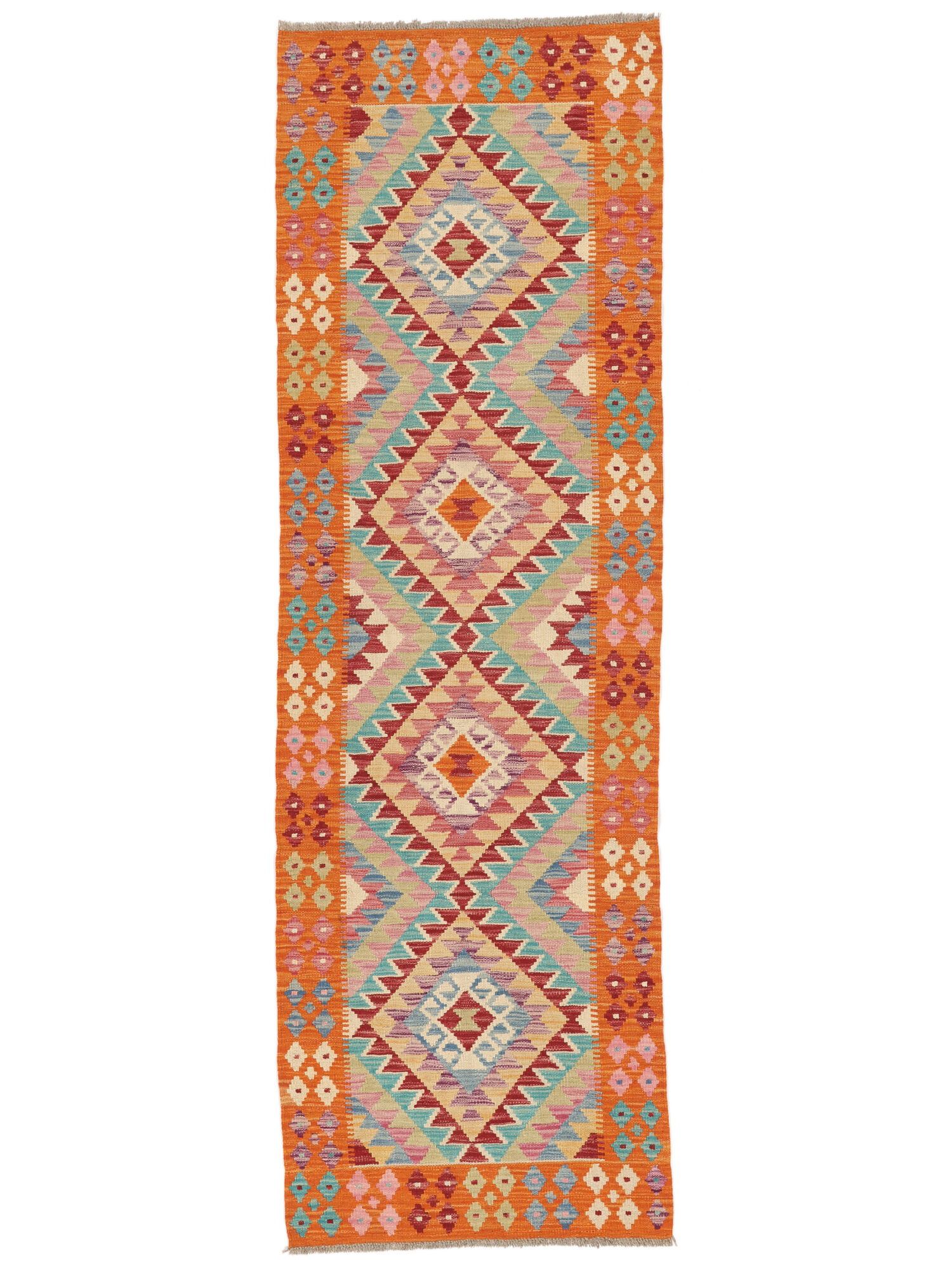 Kelim Afghan Old Stil Teppich 77×244