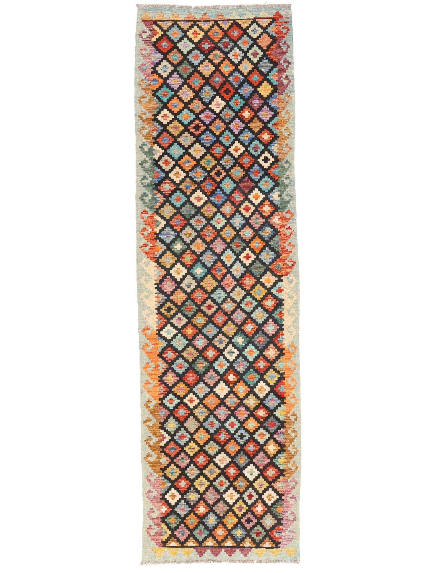 Kelim Afghan Old Stil Teppich 87×291