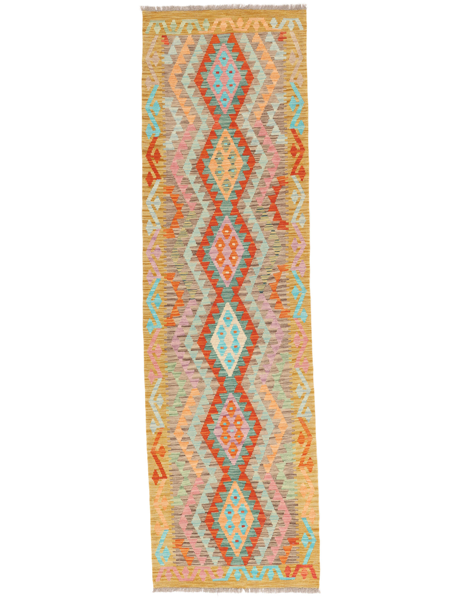 Kelim Afghan Old Stil Teppich 86×296