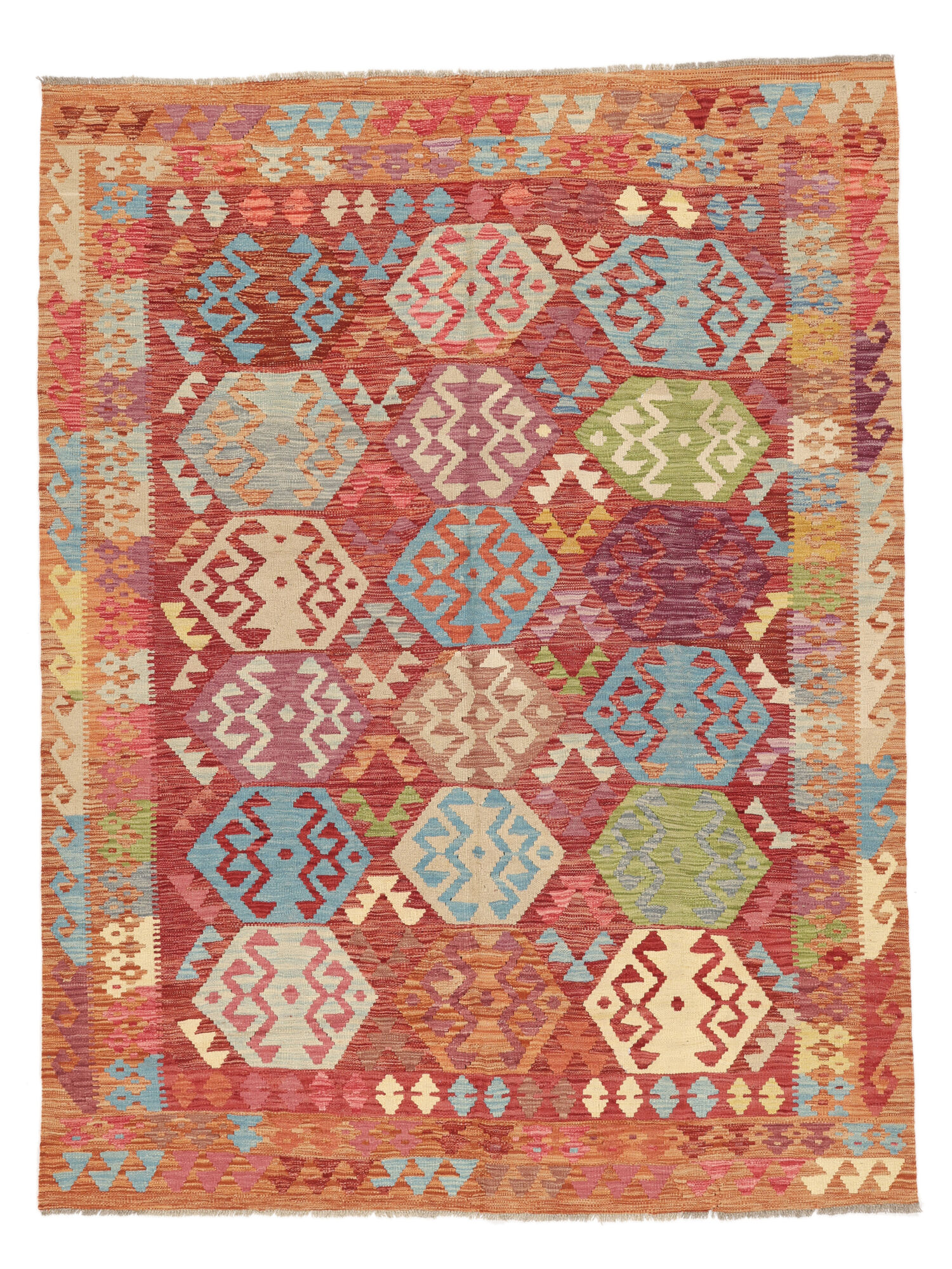 Kelim Afghan Old Stil Teppich 187×243