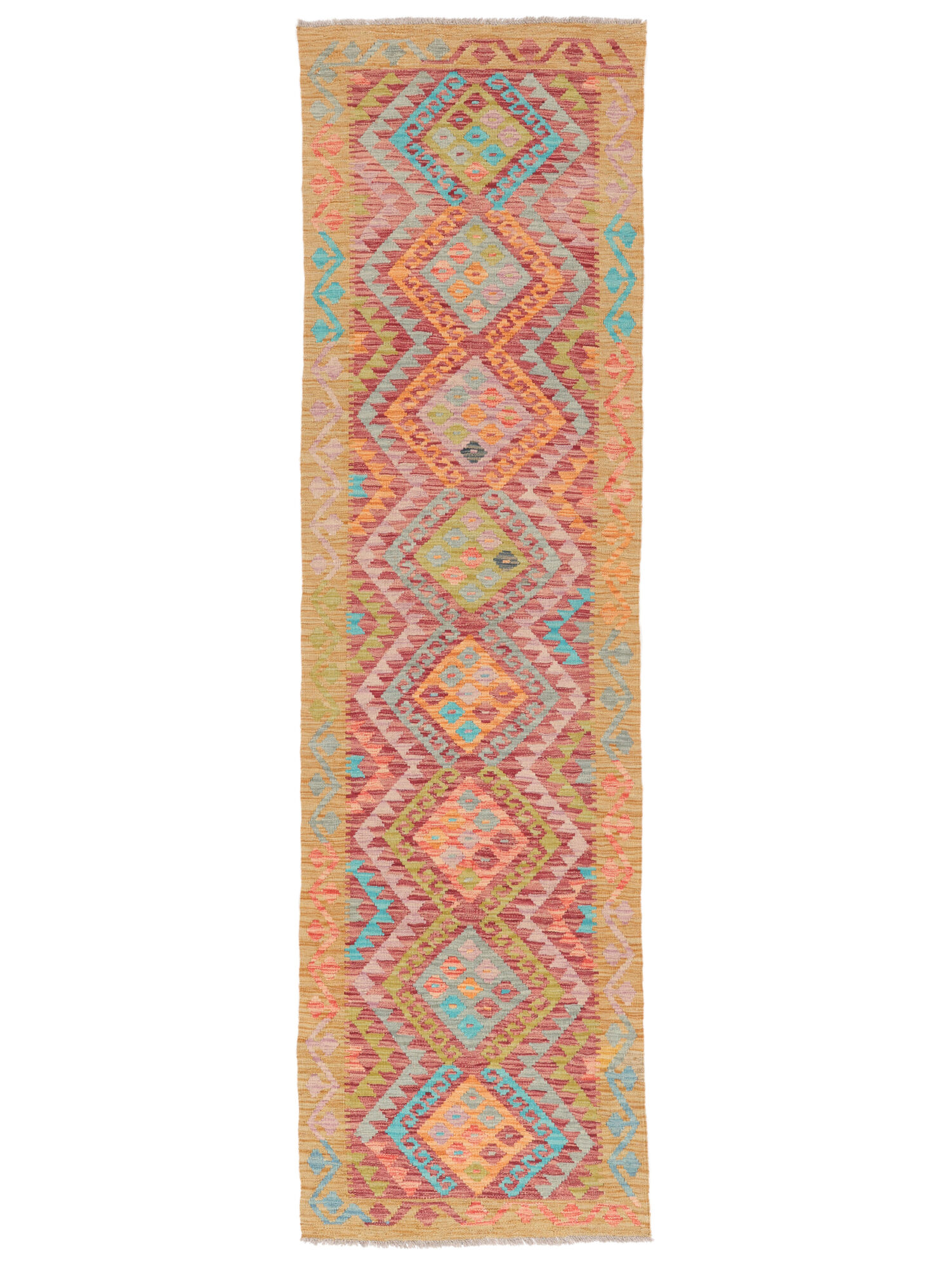 Kelim Afghan Old Stil Teppich 83×293