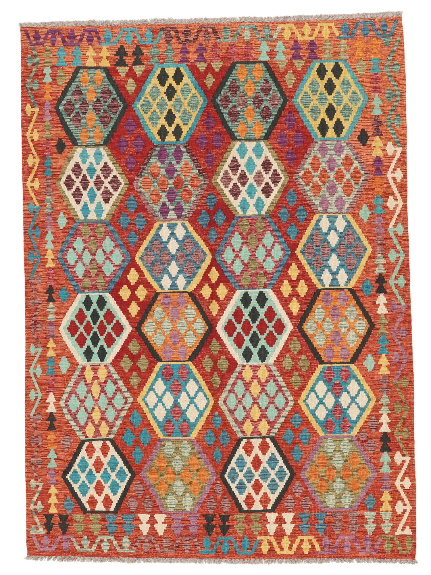 Kelim Afghan Old Stil Teppich 171×237