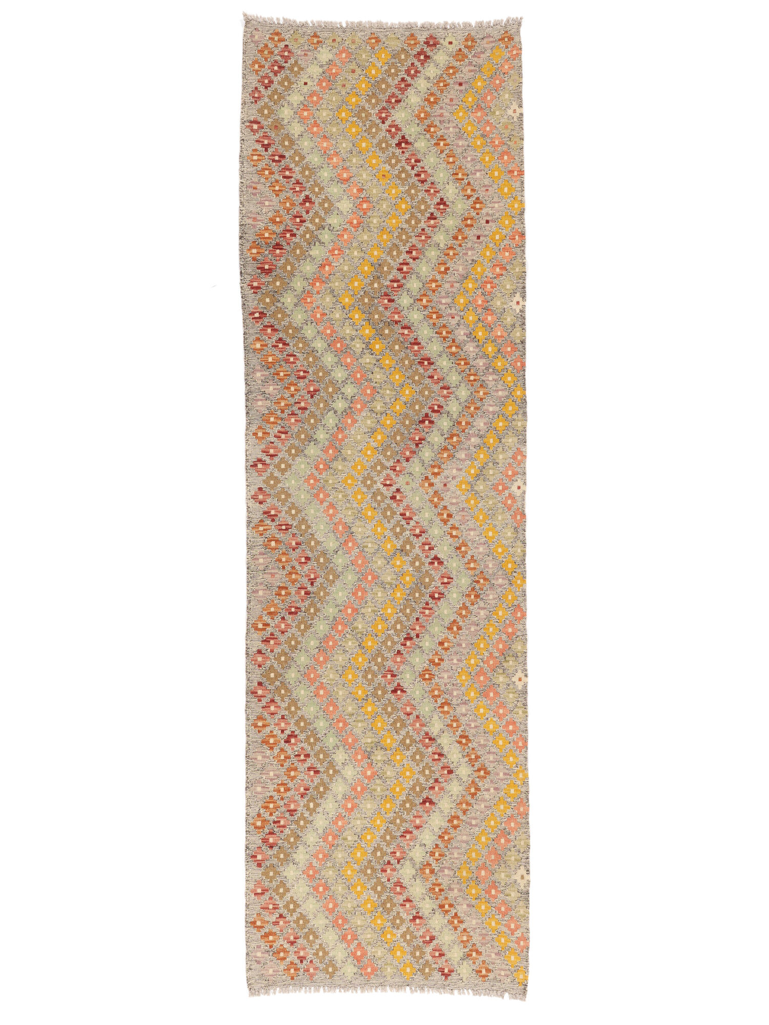 Kelim Afghan Old Stil Teppich 85×300