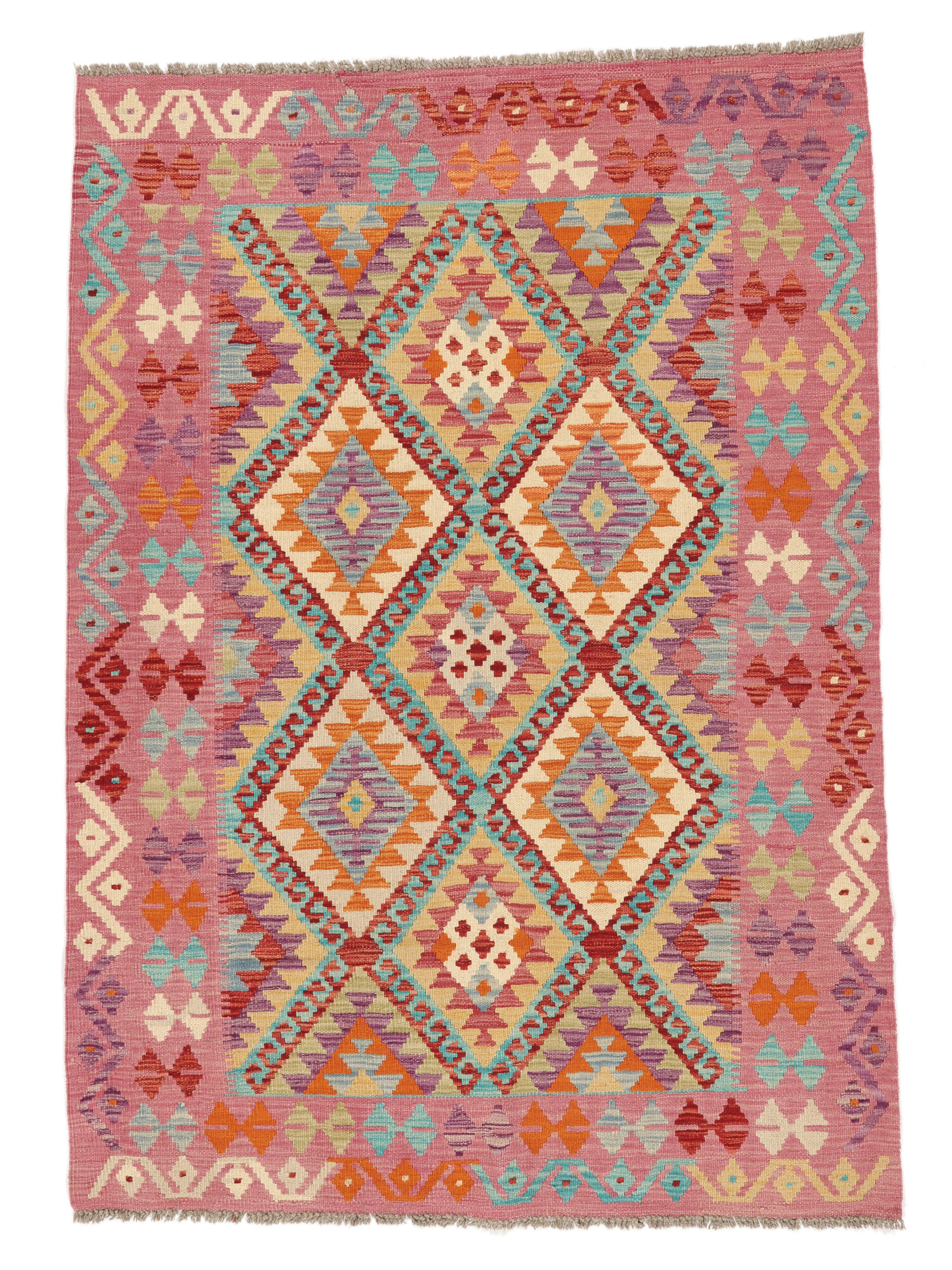 Kelim Afghan Old Stil Teppich 124×179