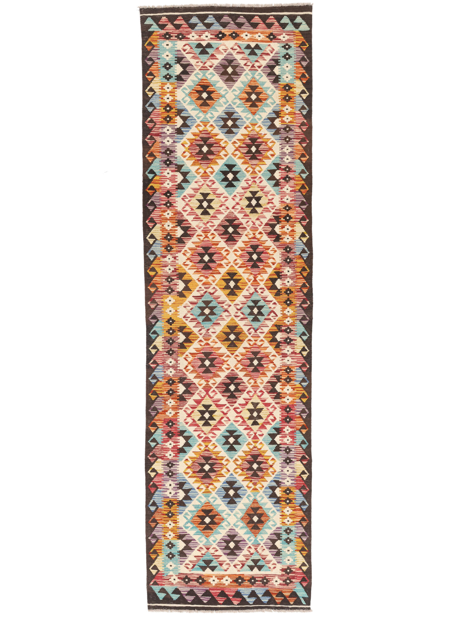 Kelim Afghan Old Stil Teppich 83×299