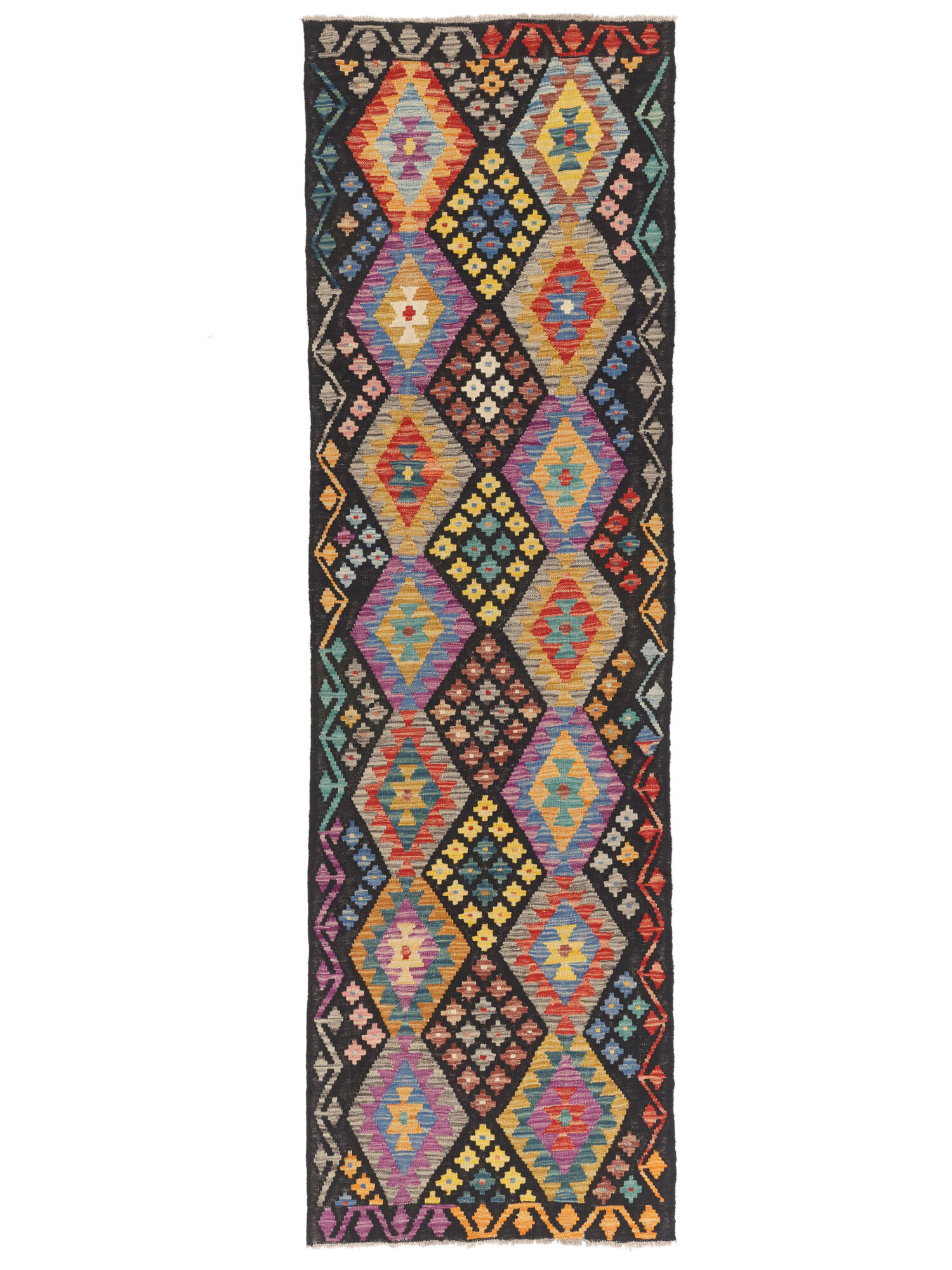 Kelim Afghan Old Stil Teppich 90×297