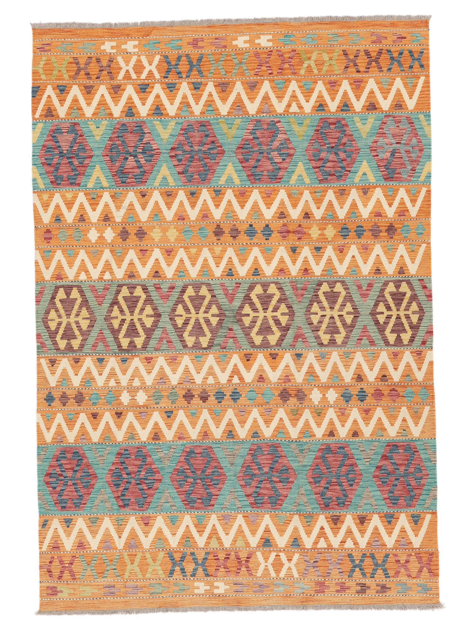 Kelim Afghan Old Stil Teppich 171×252