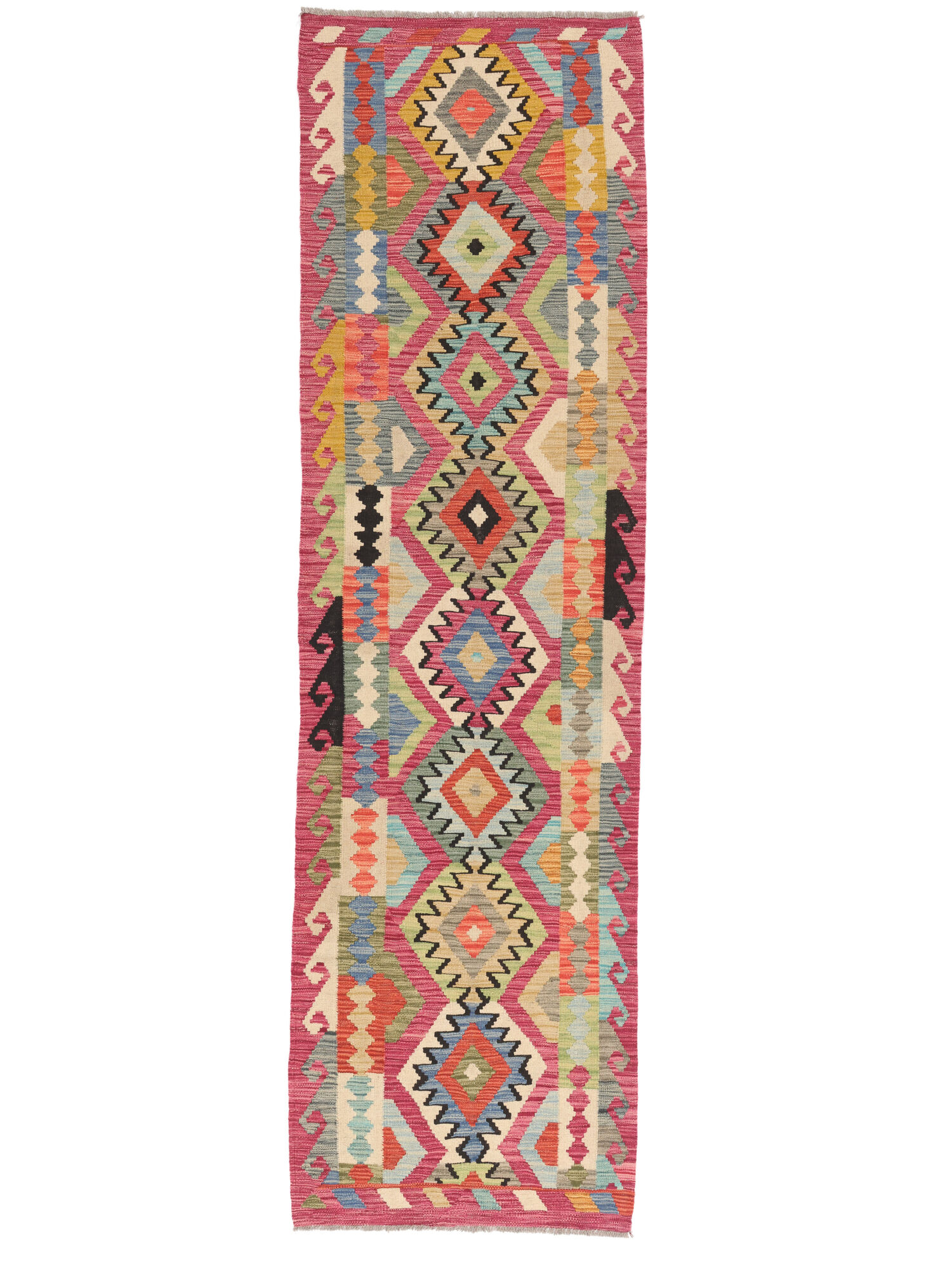 Kelim Afghan Old Stil Teppich 84×295