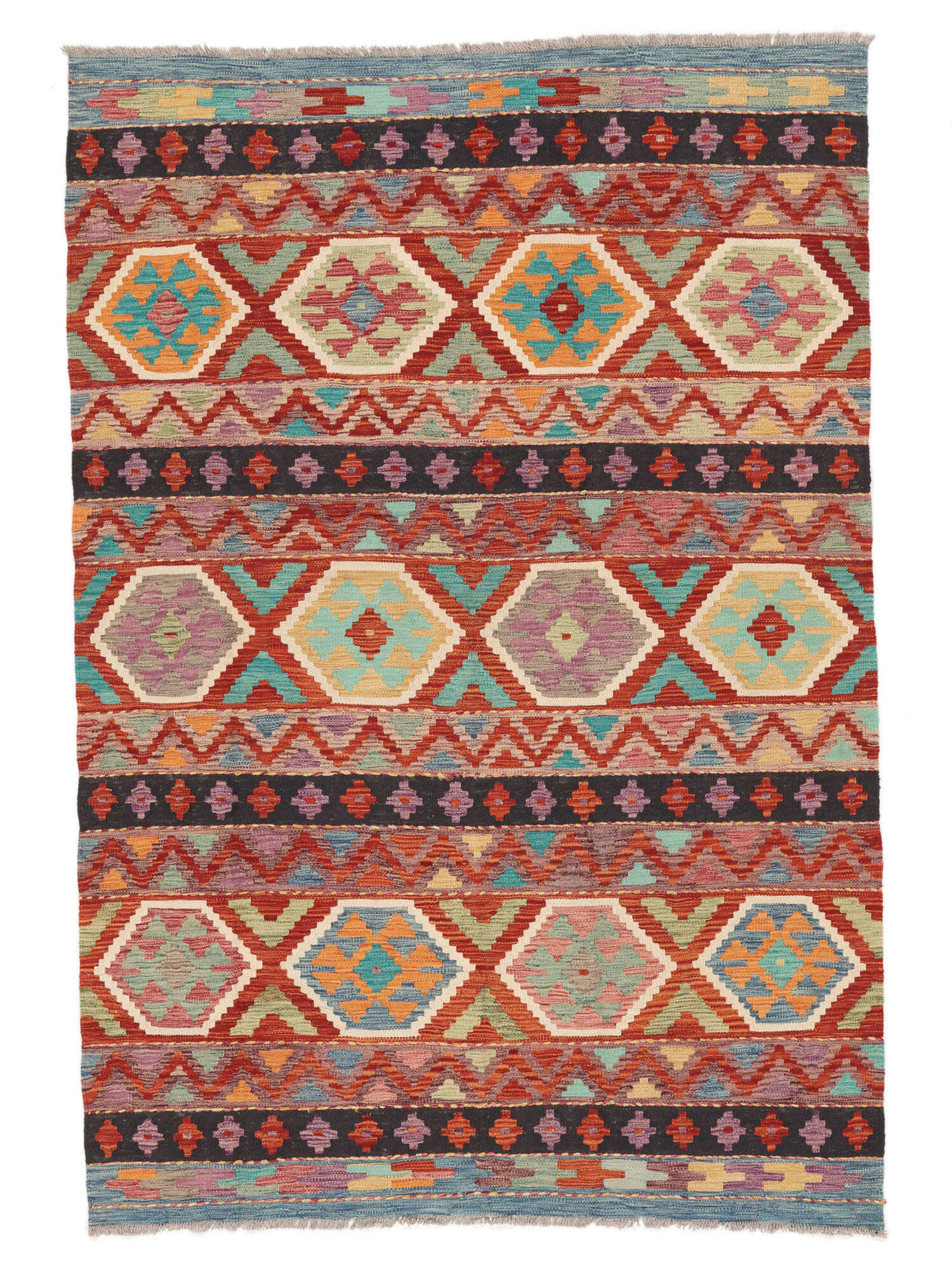 Kelim Afghan Old Stil Teppich 169×247
