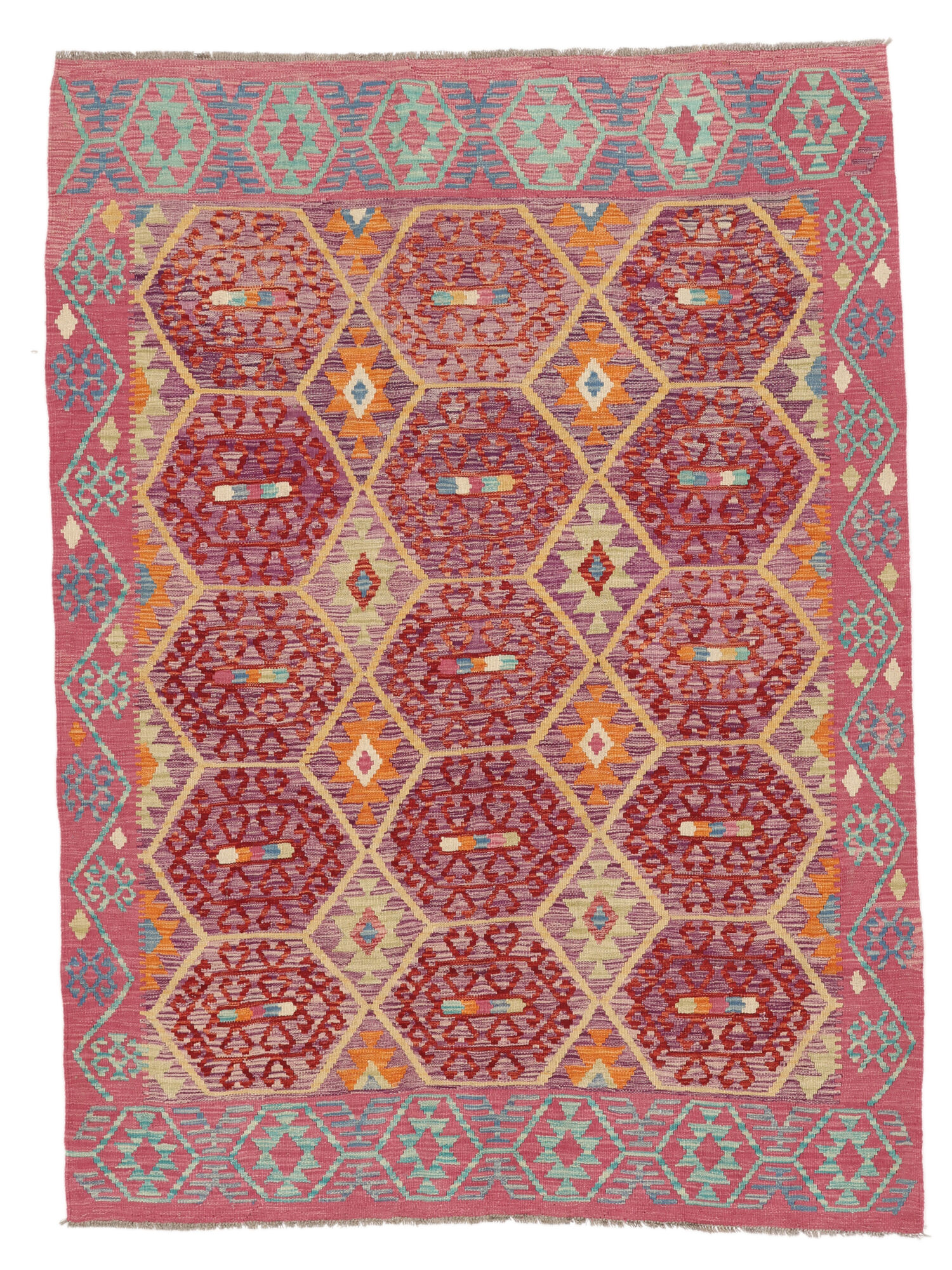 Kelim Afghan Old Stil Teppich 173×256
