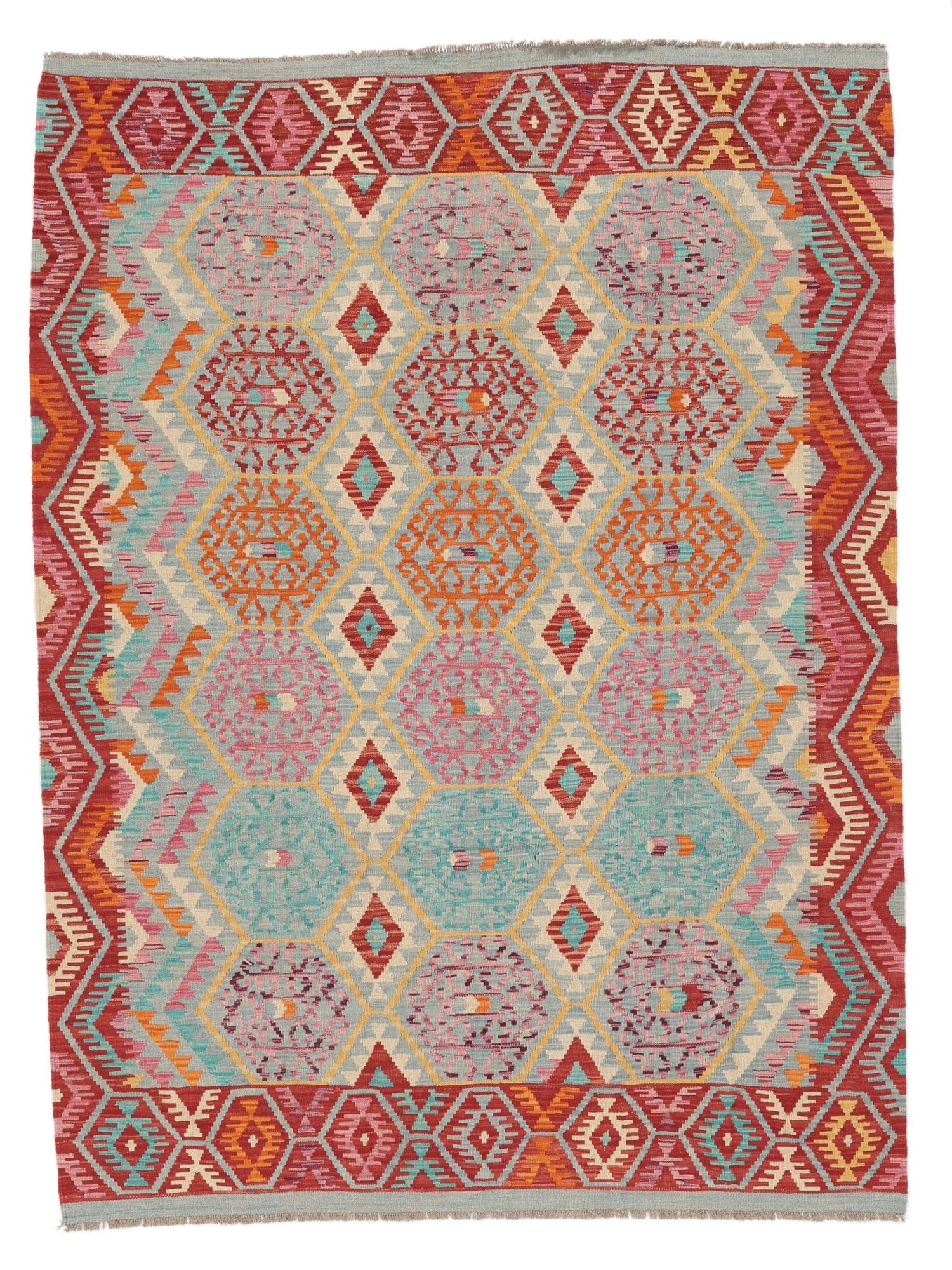 Kelim Afghan Old Stil Teppich 185×248