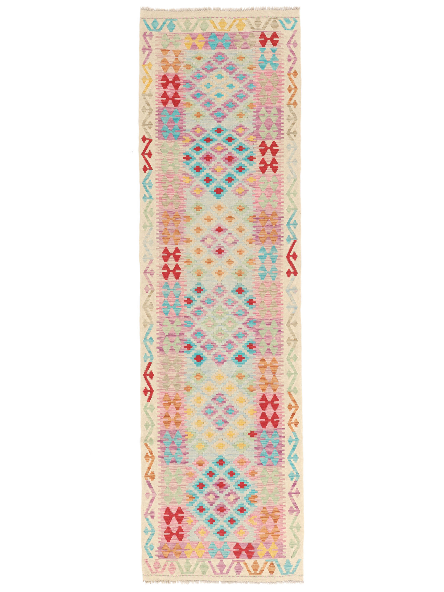 Kelim Afghan Old Stil Teppich 87×301