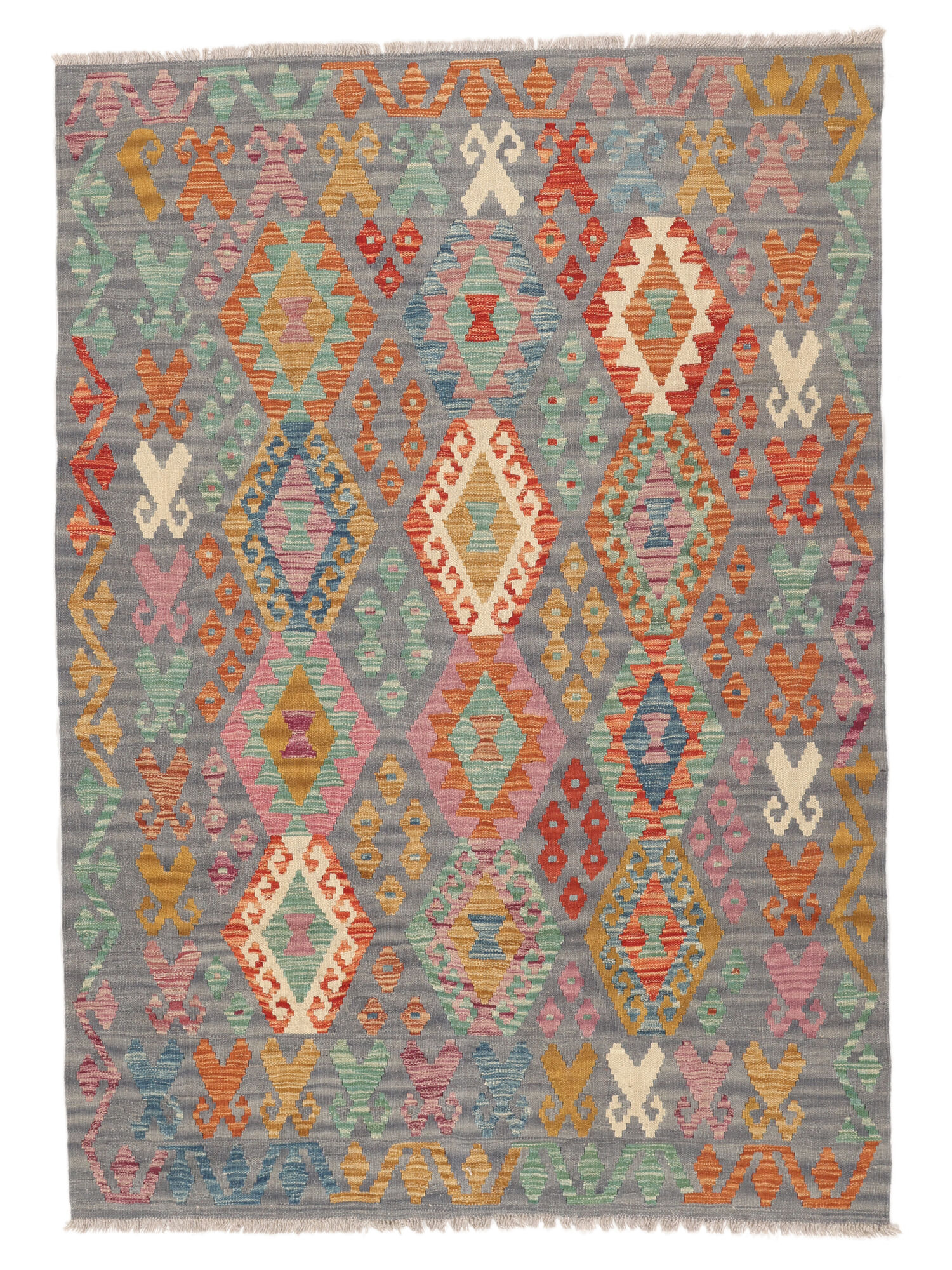 Kelim Afghan Old Stil Teppich 123×176