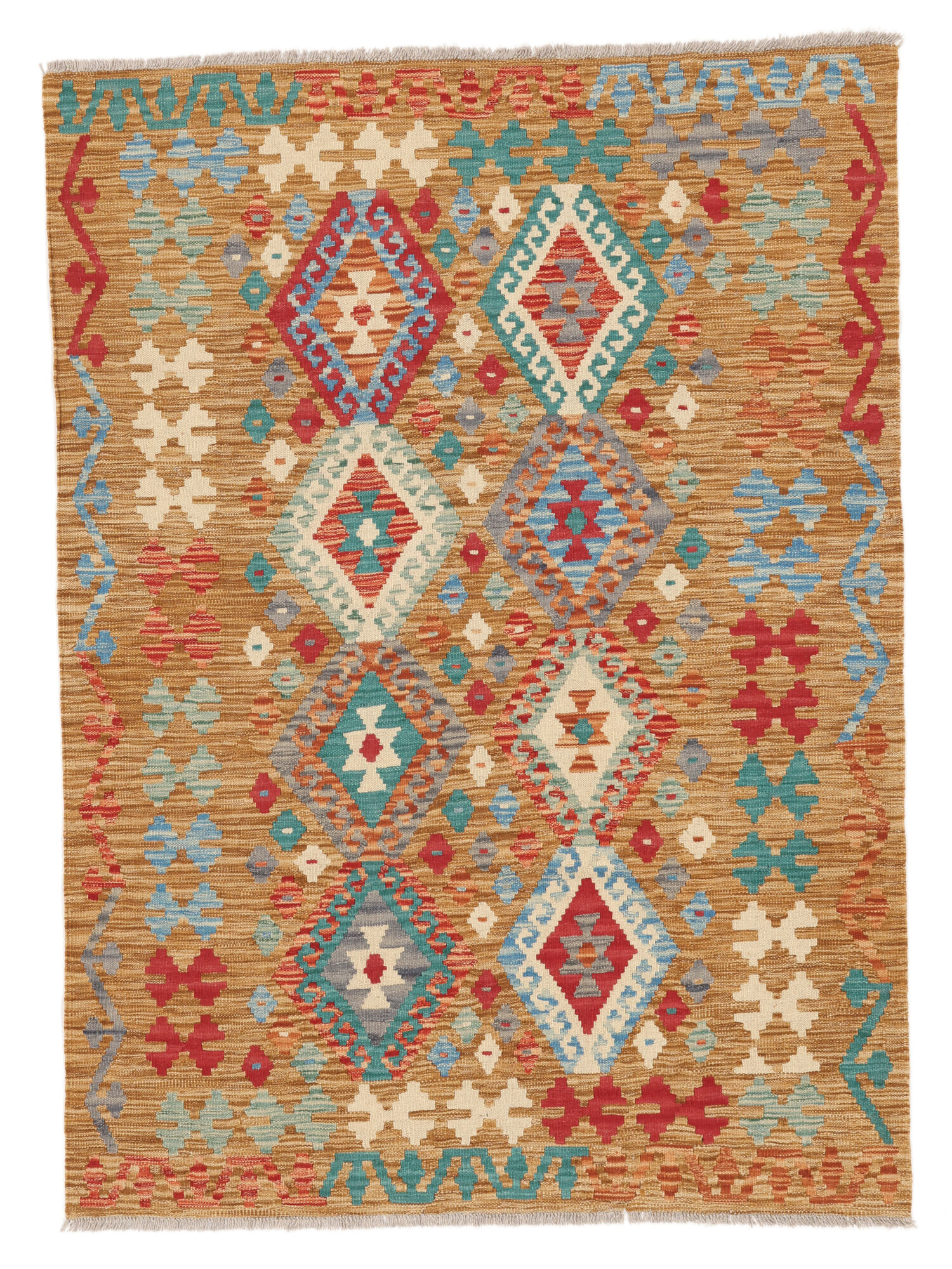 Kelim Afghan Old Stil Teppich 125×173