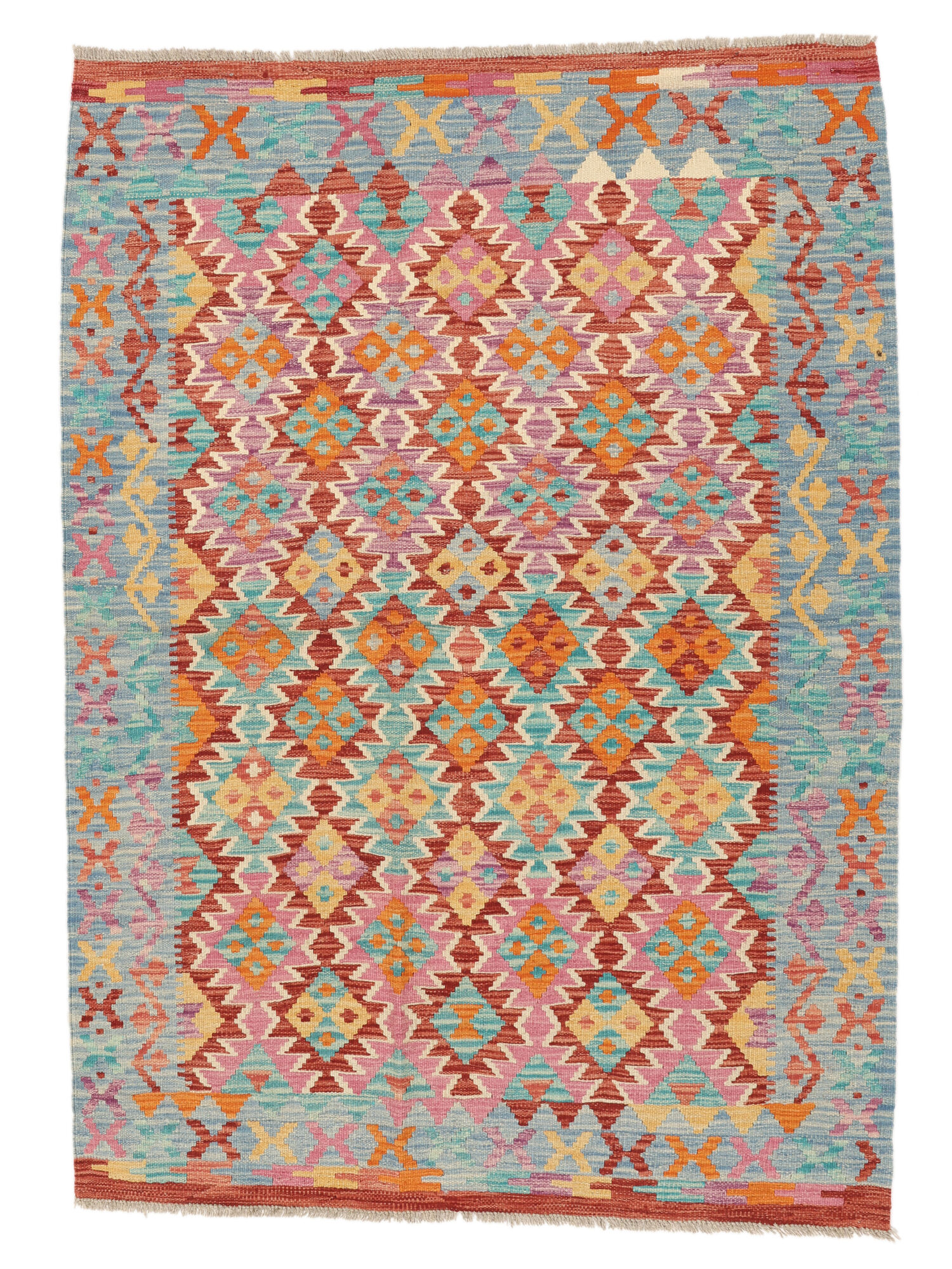 Kelim Afghan Old Stil Teppich 125×177