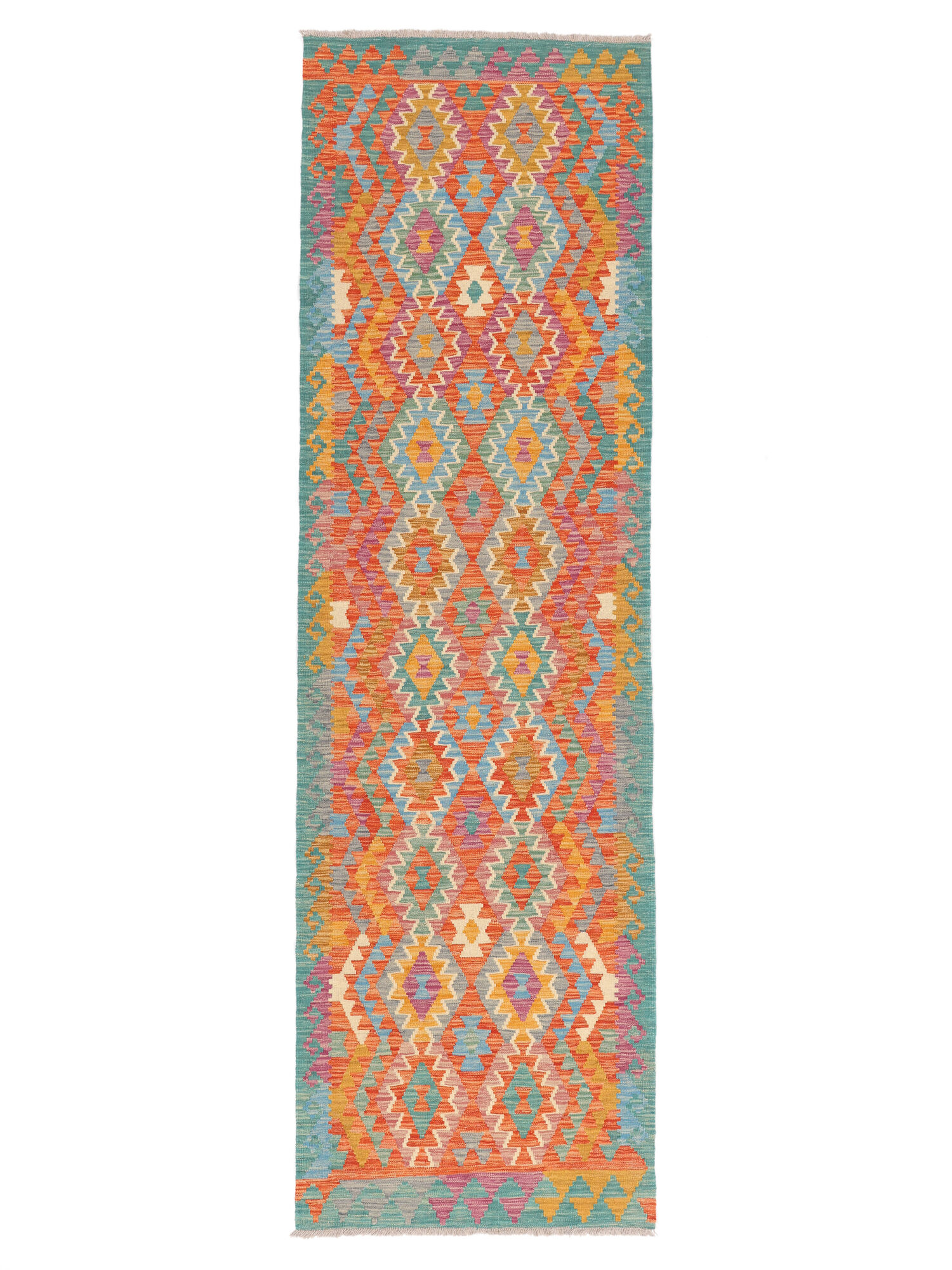 Kelim Afghan Old Stil Teppich 86×290