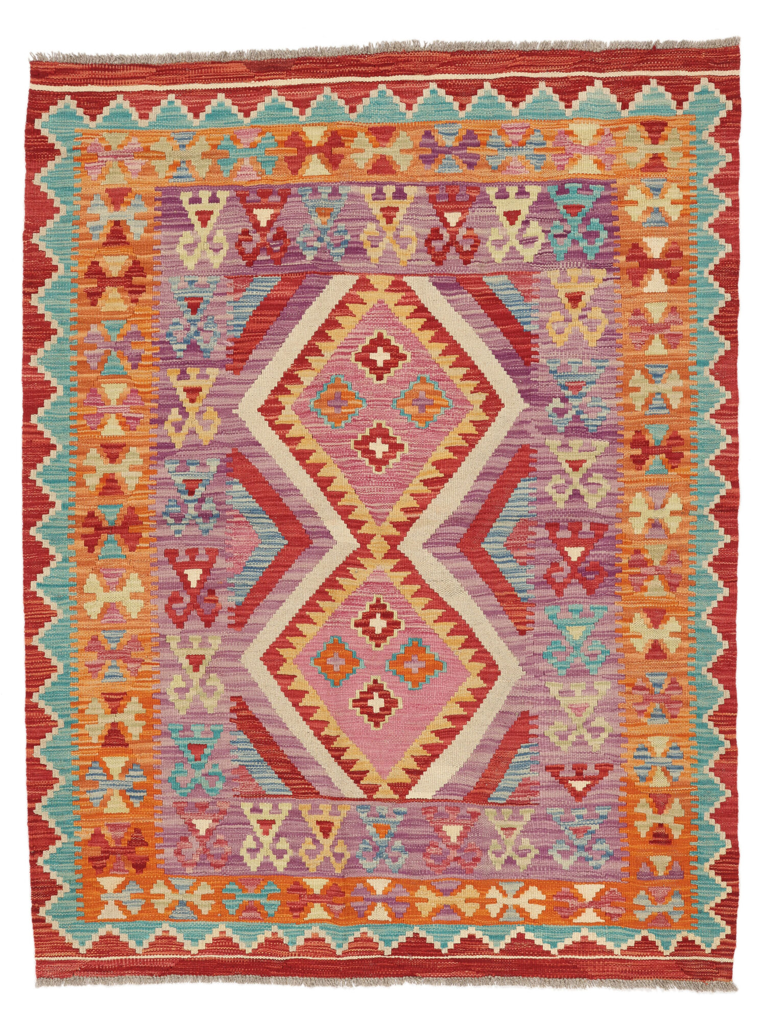 Kelim Afghan Old Stil Teppich 133×172
