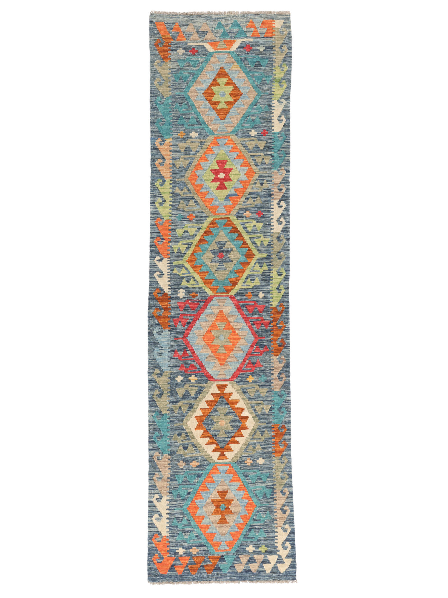 Kelim Afghan Old Stil Teppich 76×302