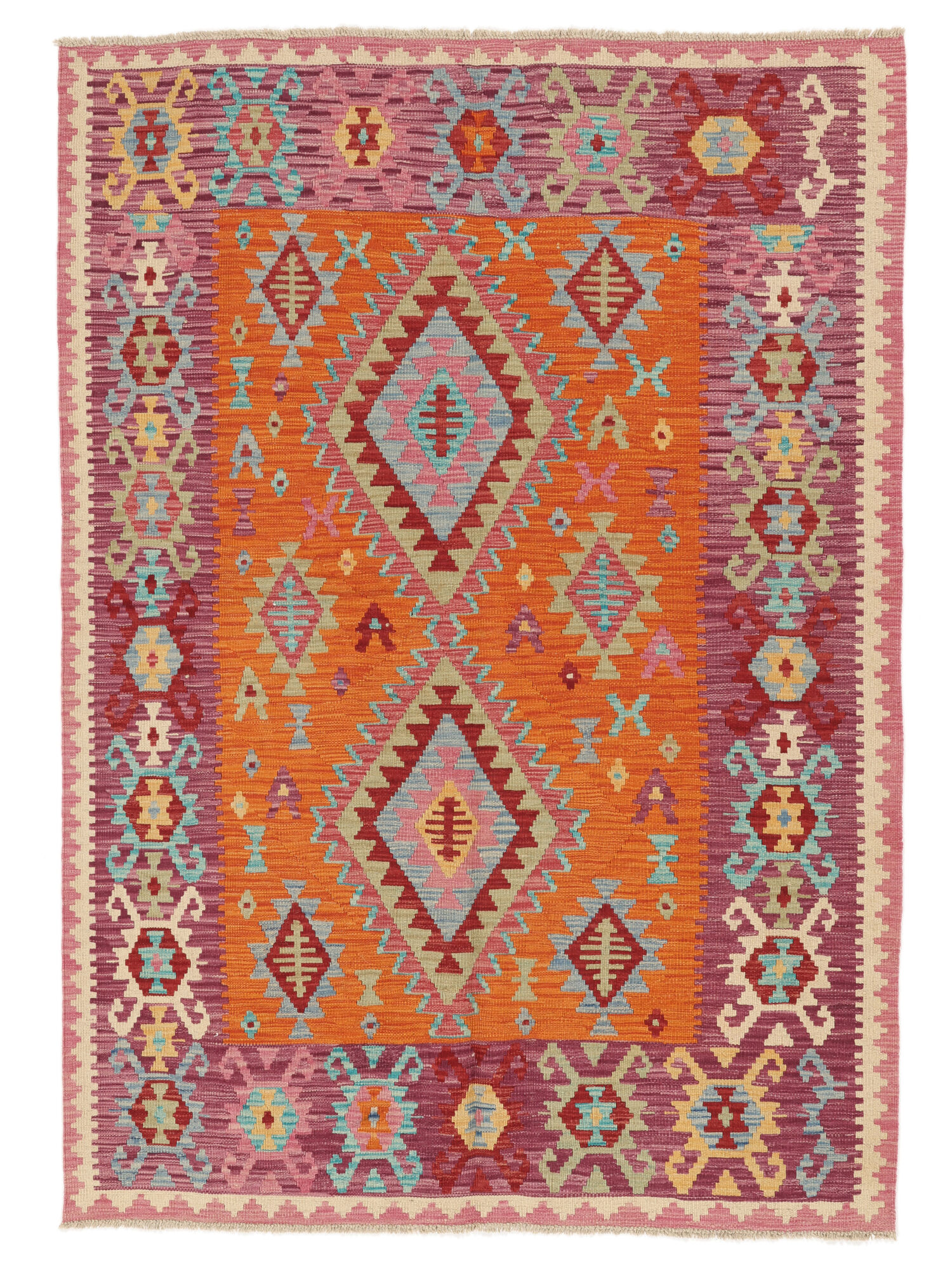 Kelim Afghan Old Stil Teppich 149×206
