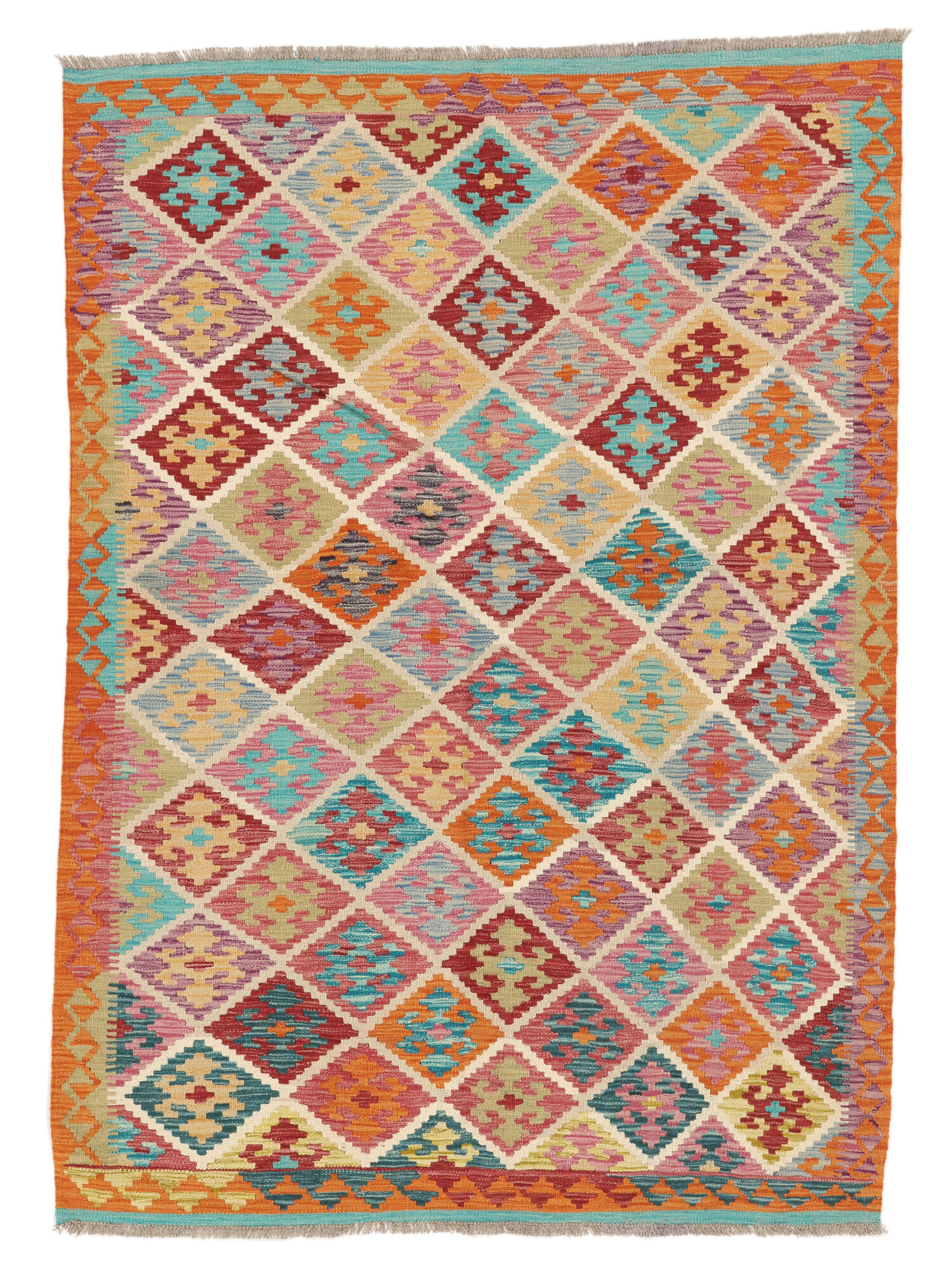 Kelim Afghan Old Stil Teppich 142×198