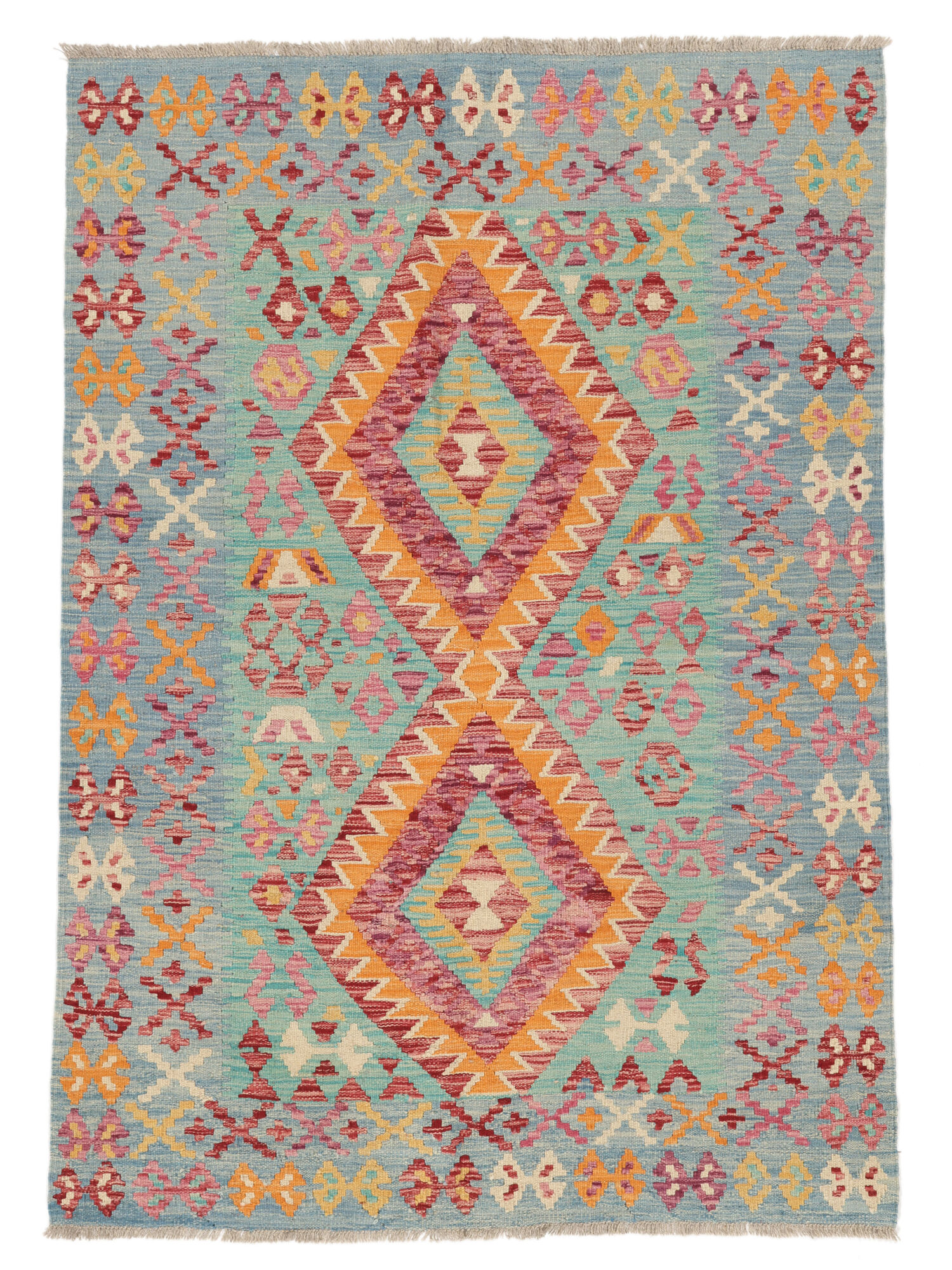 Kelim Afghan Old Stil Teppich 136×187