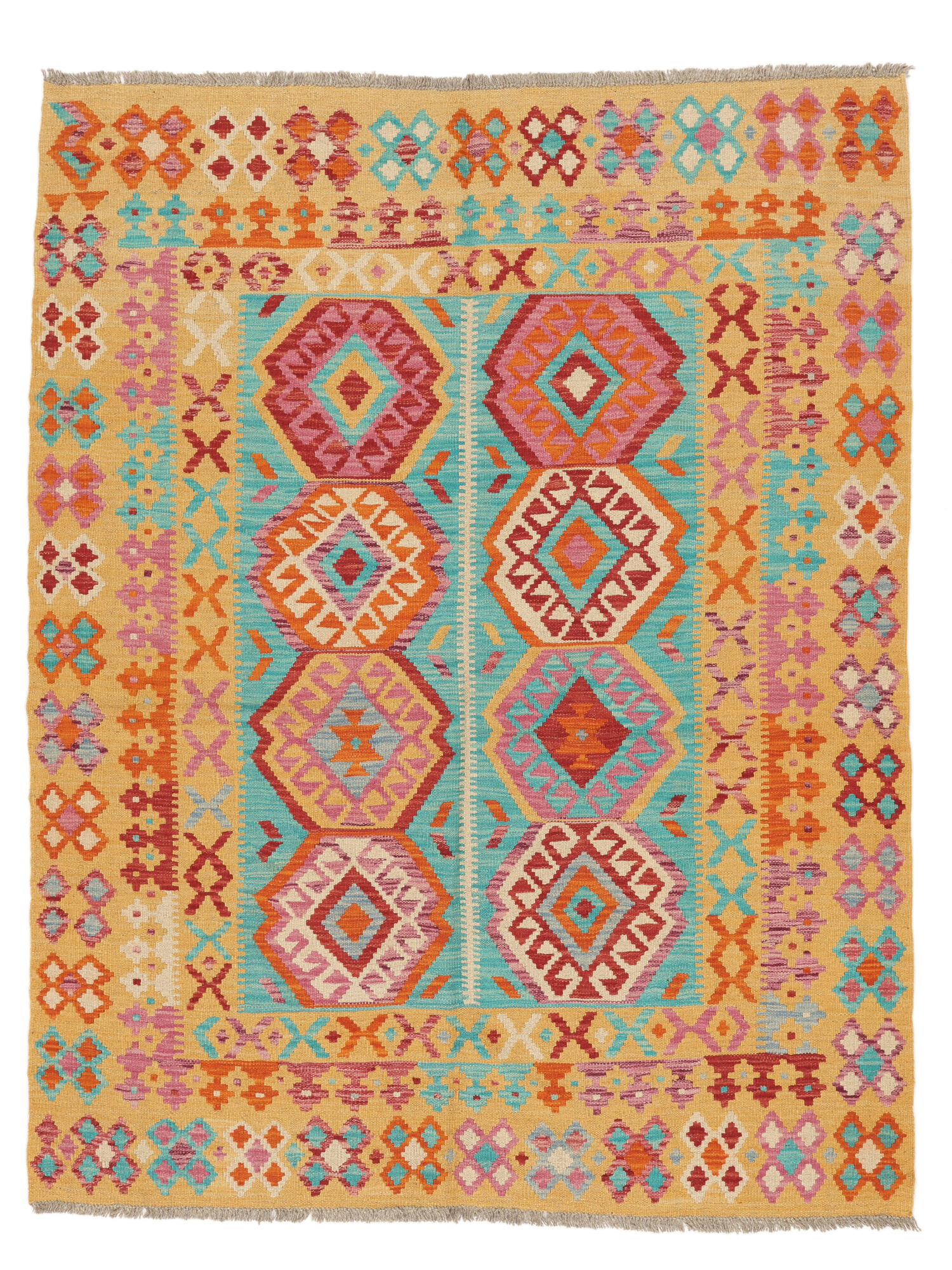 Kelim Afghan Old Stil Teppich 154×198