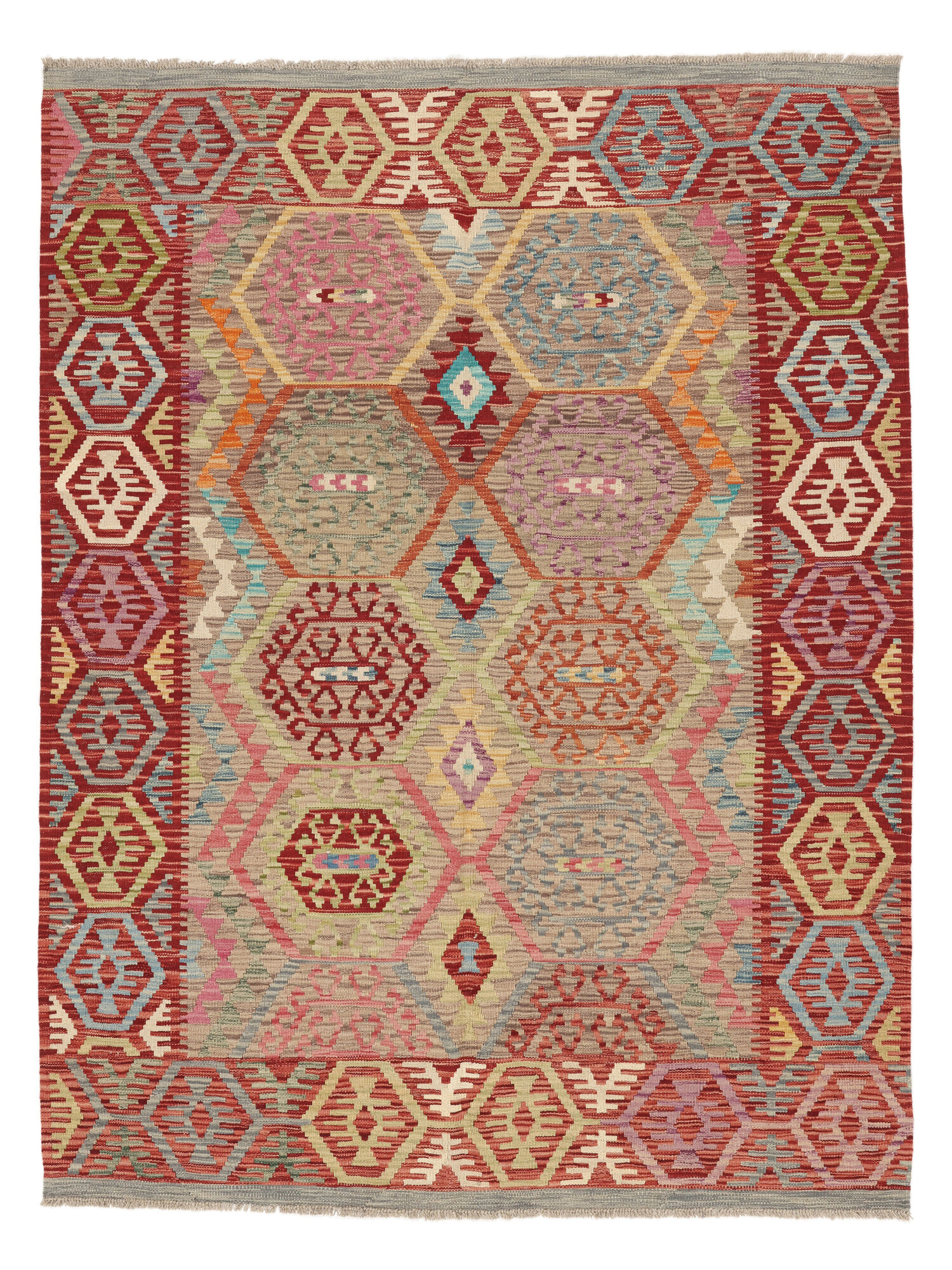 Kelim Afghan Old Stil Teppich 151×199